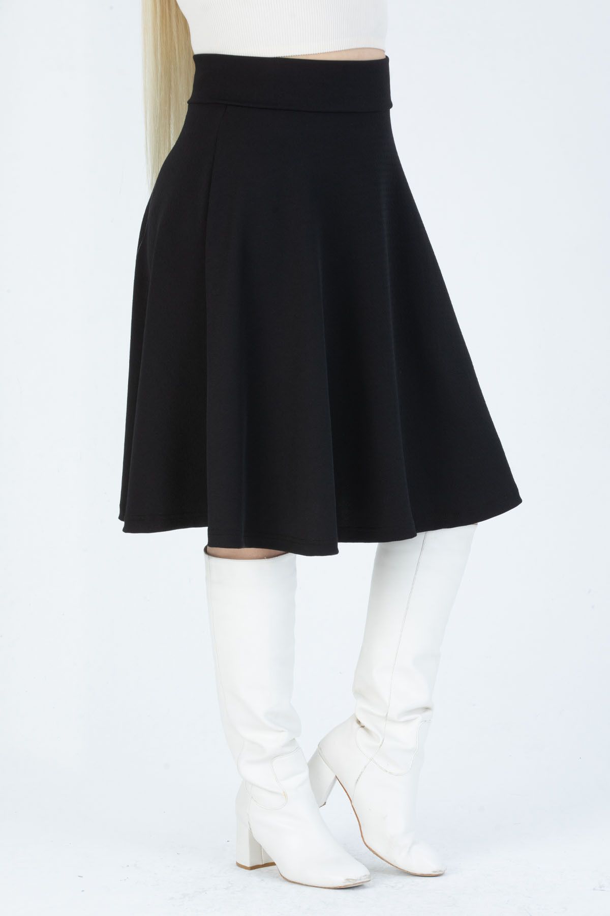 Black flare shop skirt xxl