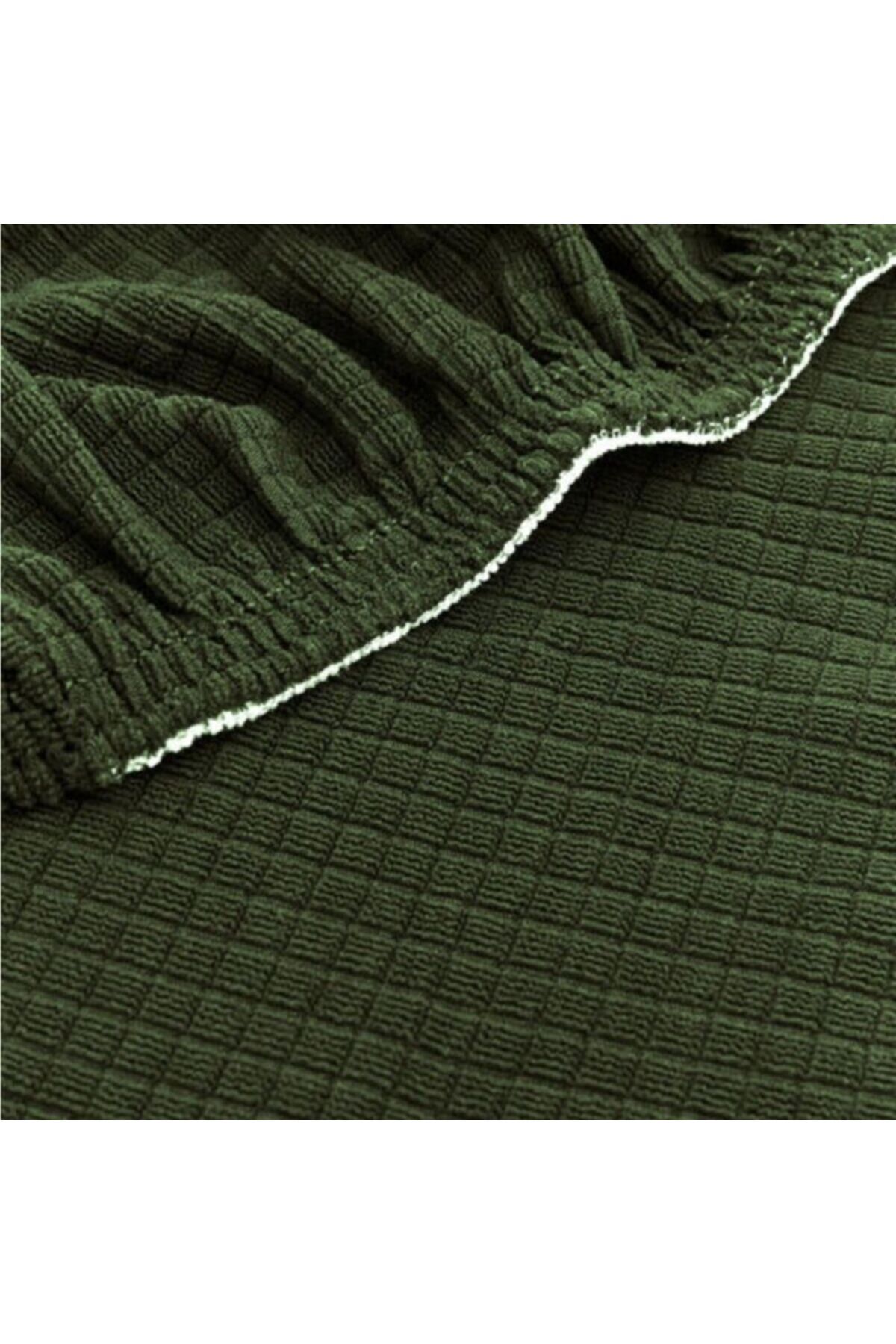 روکش مبل سبز Lycra Stretch Lyded الگوی مربعی انعطاف پذیر Berjer CONE COVER COVE CASE BAMBOO GREEN HEYTGAH
