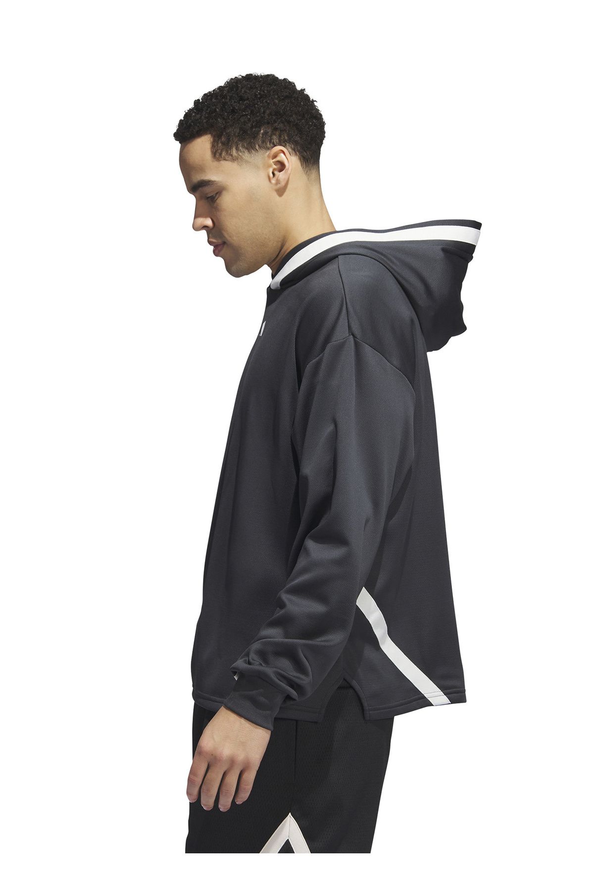 adidas Koyu Gri Erkek Kap onlu Sweatshirt IL2179 SELECT HOODY