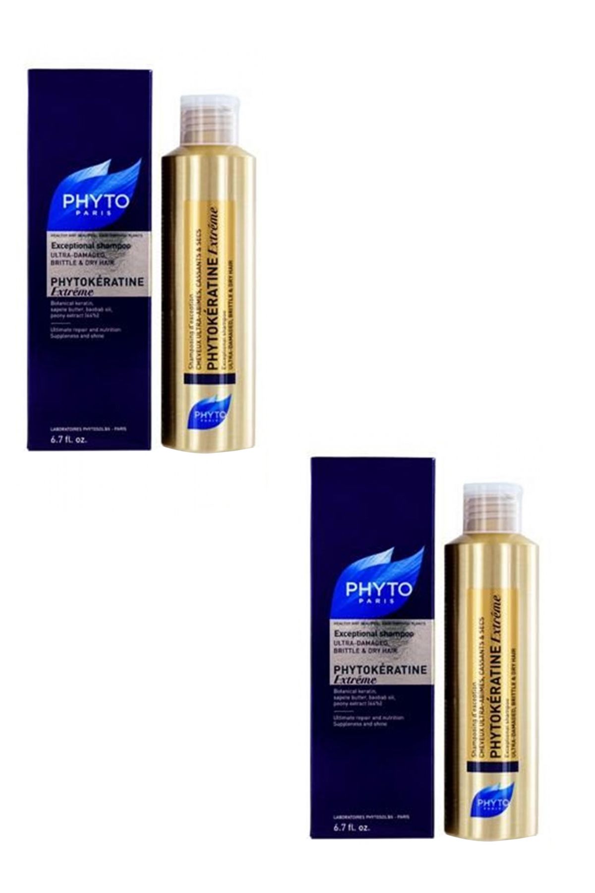 شامپو مردانه و زنانه حاوی کراتین گیاهی با اثر مرطوب کننده حجیم 200 میل 2 عدد فیتو Phyto