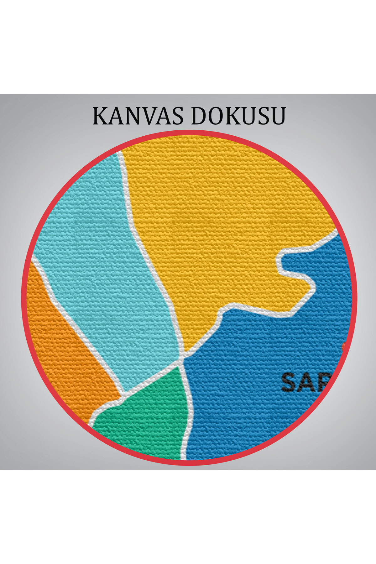 Yozgat İli ve İlçeler Haritası Dekoratif Kanvas Tablo 1484 görsel 6