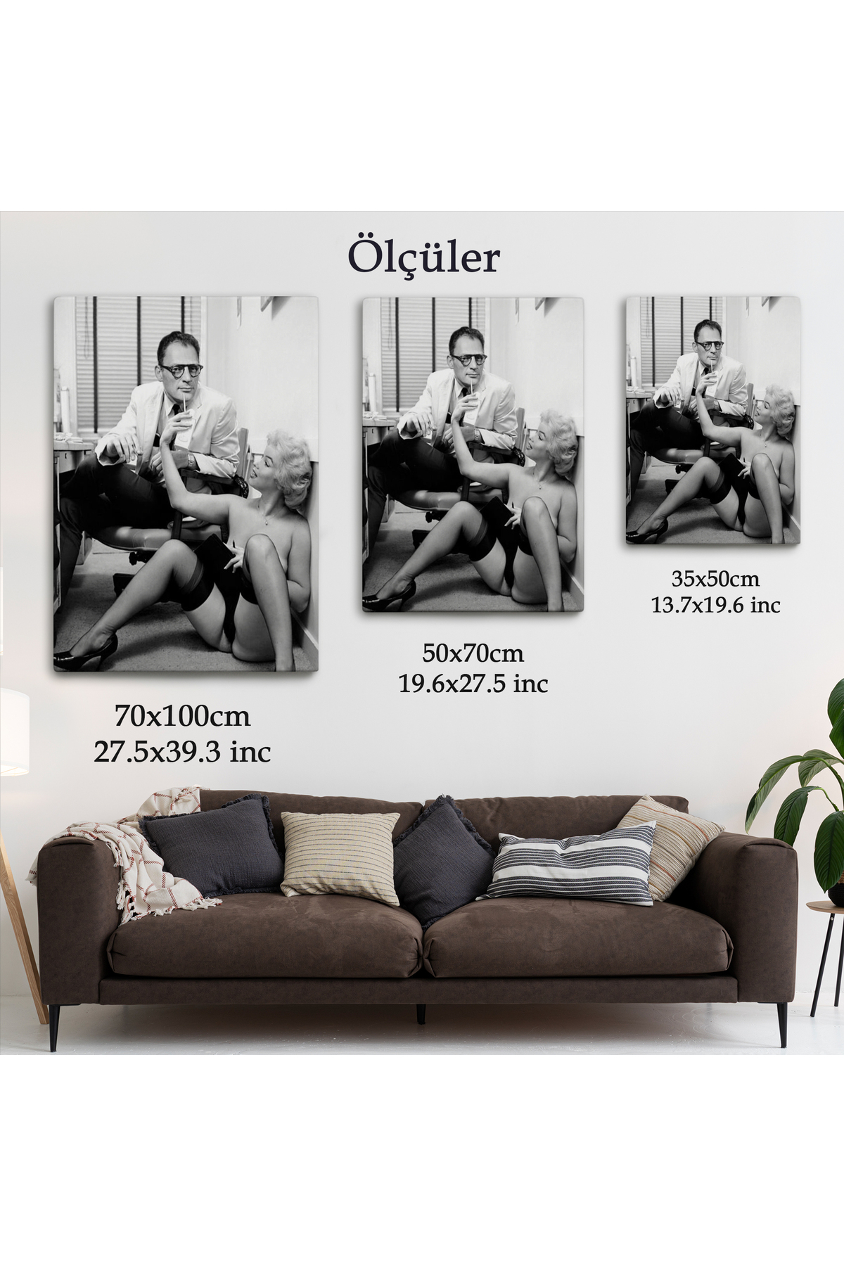 Marilyn Monroe ile Arthur Miller Duvar Tablosu-6063 görsel 5