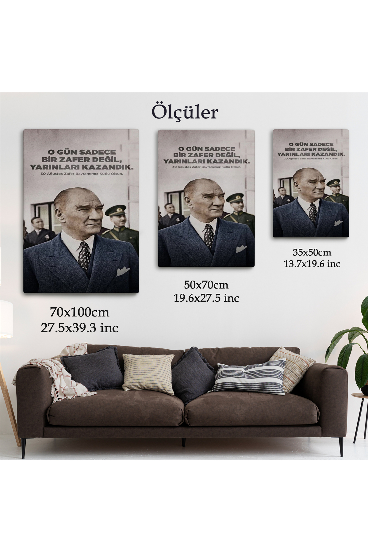 O Gün Sadece Bir Zafer Değil Yarınları Kazandık Atatürk Tablosu-6051 görsel 5