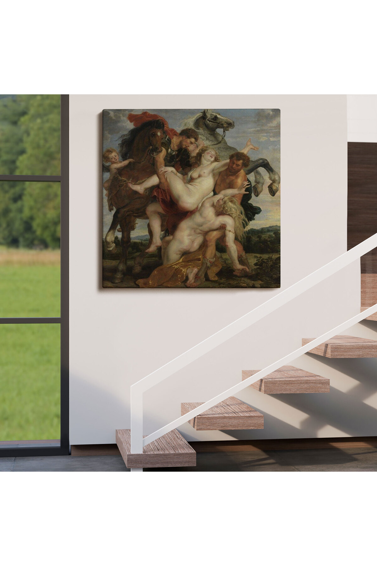 Peter Paul Rubens The Rape of Leucippus' Daughters Kanvas Tablo -5880 görsel 4