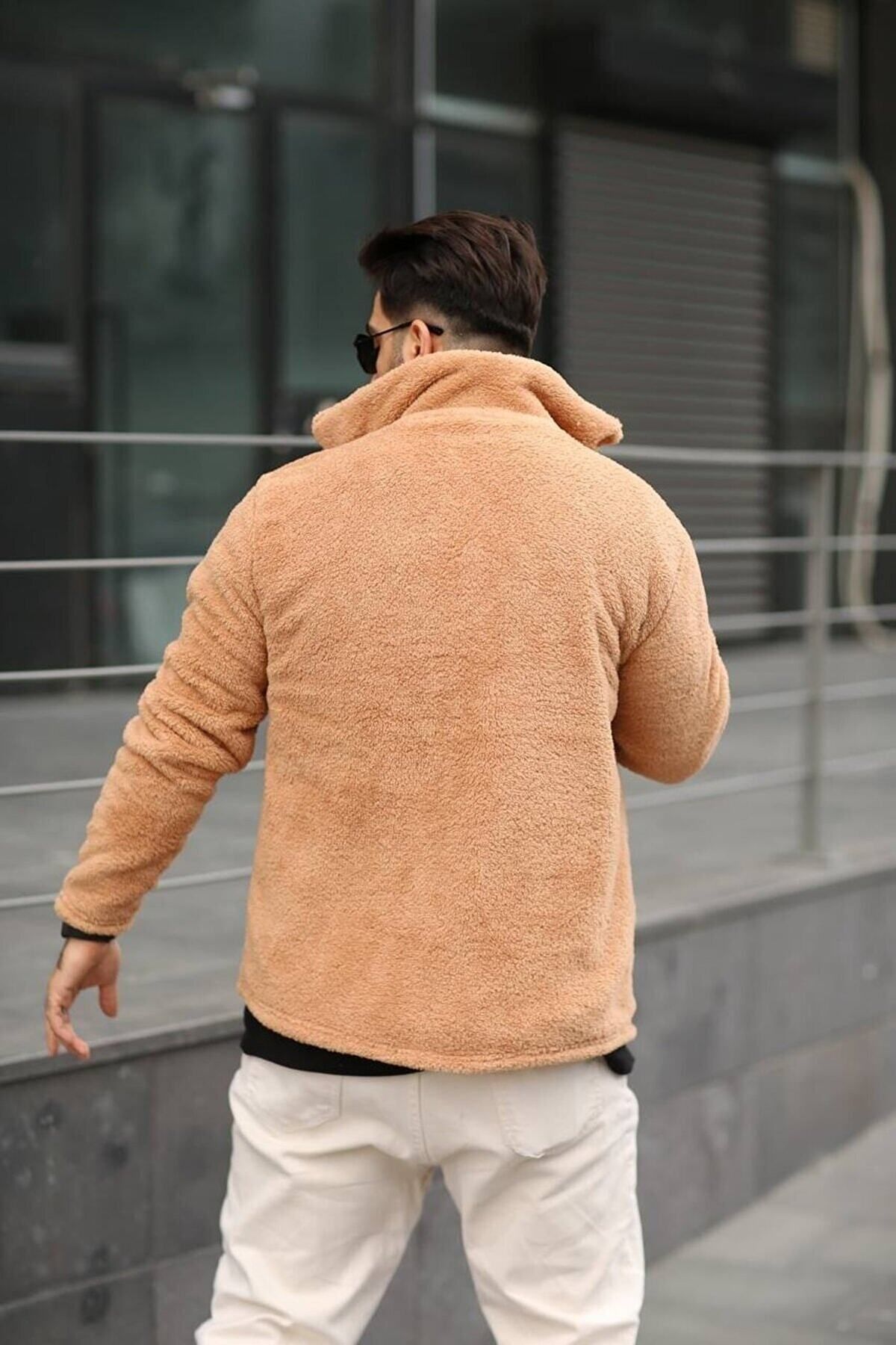 YUVAM STORE Unisex Plush Fleece Cardigan Jacket Trendyol