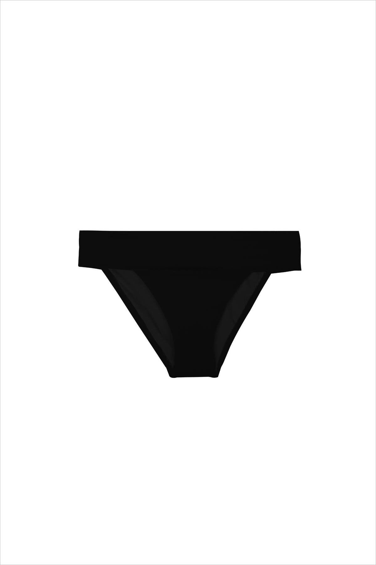 AYYILDIZ-63040 Partea de jos de bikini pliabilă cu talie neagră 3