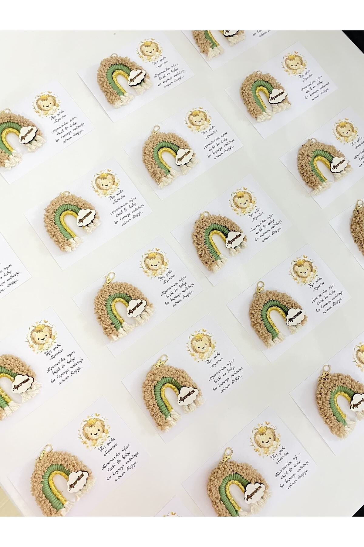 Macrame Rainbow Keychain