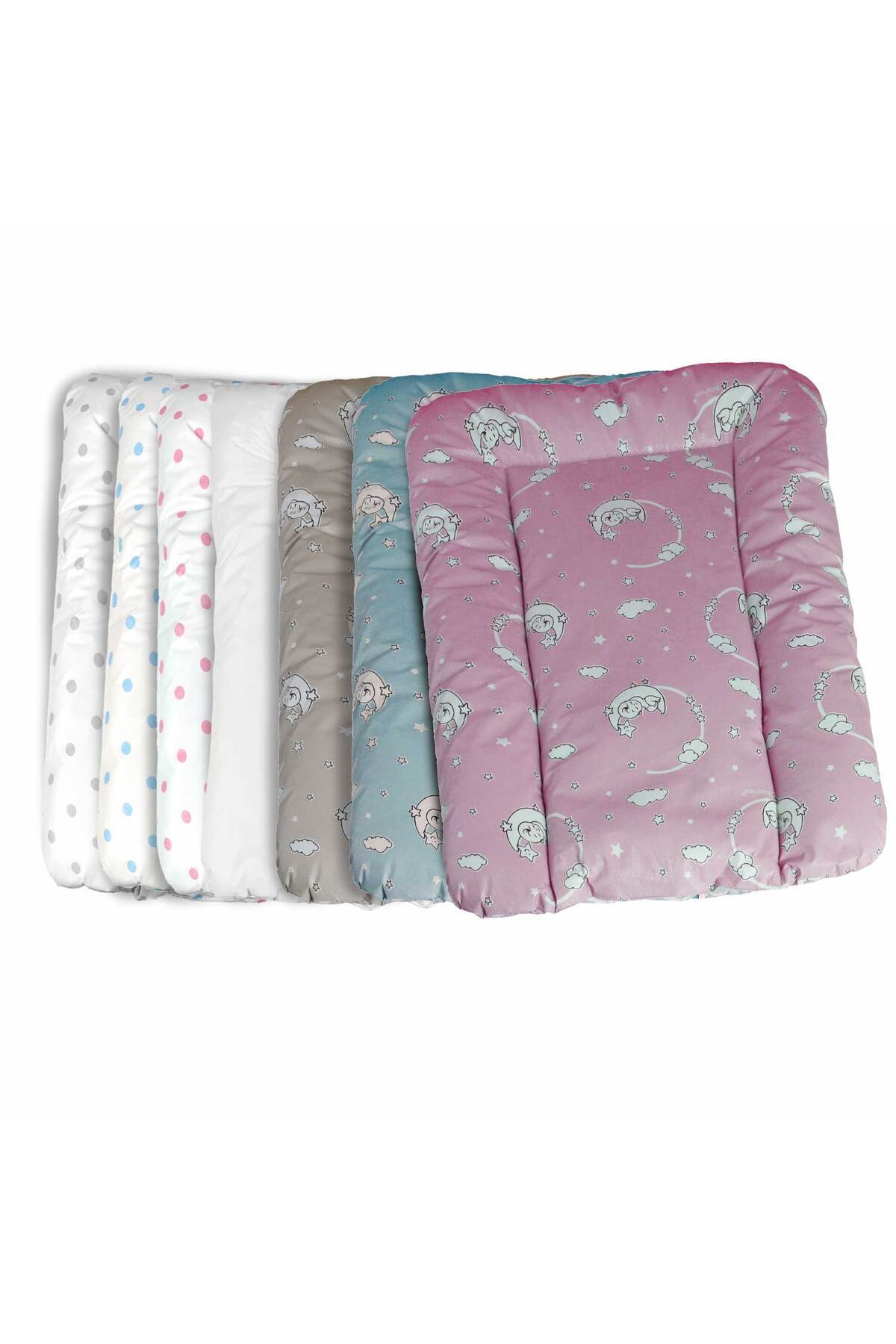 Baby'ness Elyaf Dolgulu Pvc Alt Değiştirme Minderi Küçük Sıvı Geçirmez Leke Tutmaz Aydede Mavi fotoğrafı 4 (önizleme)