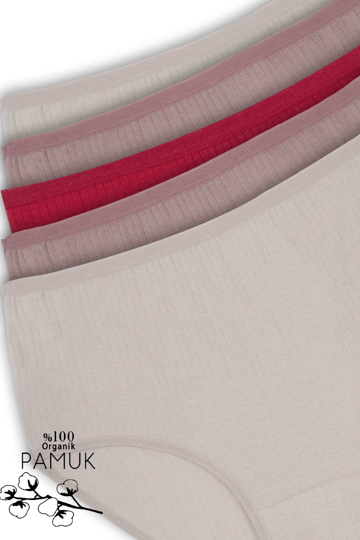 Humaone 100% Cotton 5-Piece High Waist Women's Panties Bt2-b5 - Trendyol