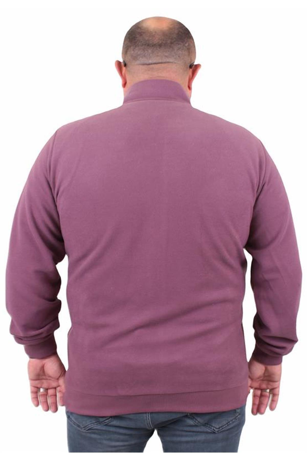 Starbattal-Large Size Zippered Cardigan Diamond 23281 Purple 6