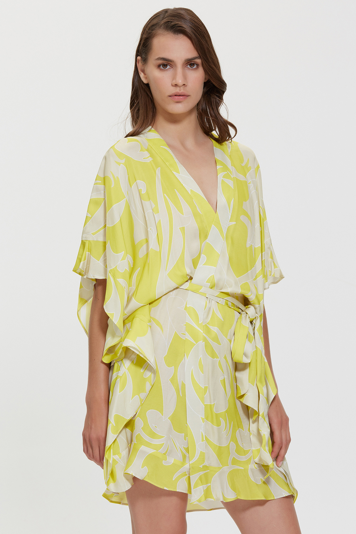 Lizola Monica Miranda 2pc Set Kimono - Blue / White