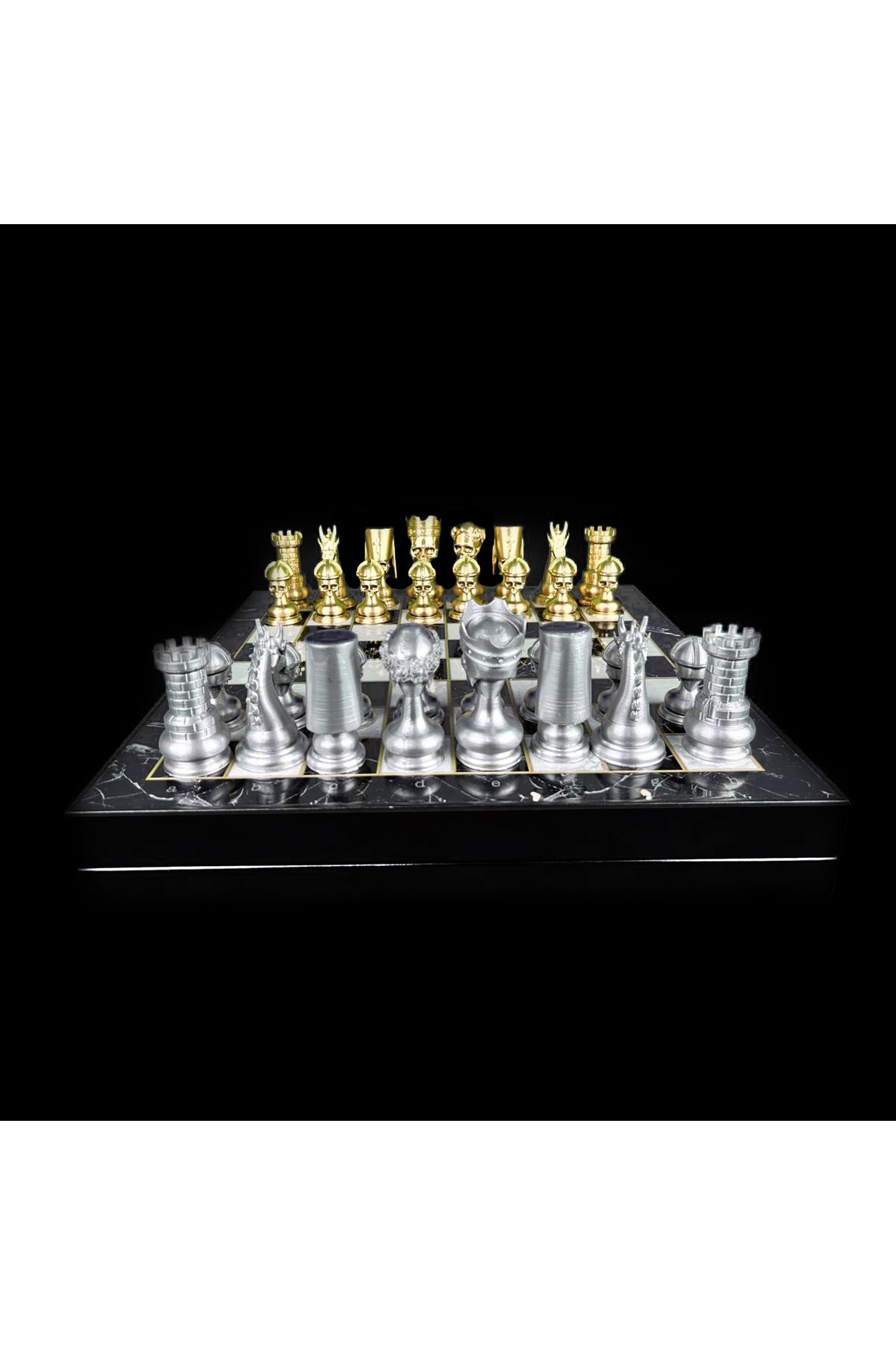 Fume Design-Skull Characters Chess Set - 36 X 36 Cm with Chessboard with Storage 5