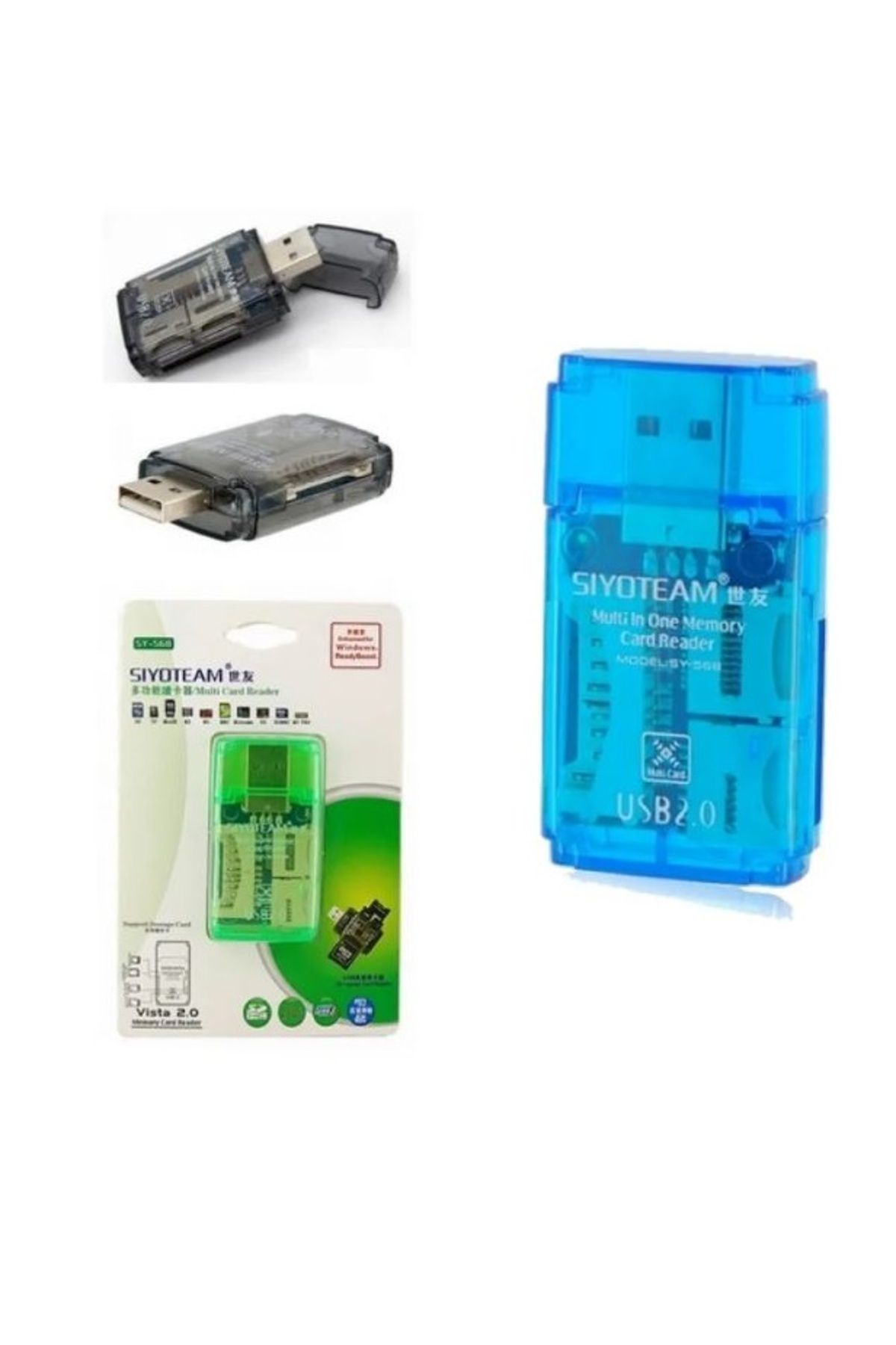 SIYOTEAM-SY-568 High Speed USB2.0 All-in-One Memory Card Reader 2