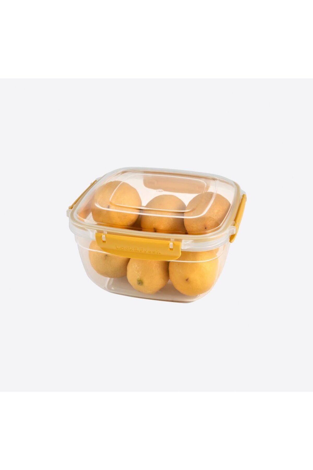 Kumsal Mutfak-2400 ml Master - Yellow Square Storage Container 3