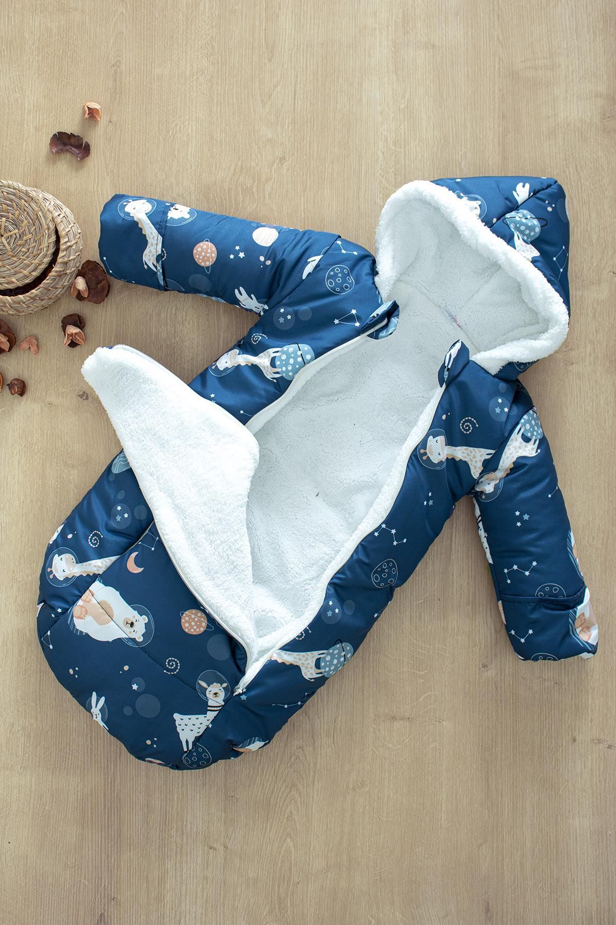 Baby boy footless snowsuit 2025