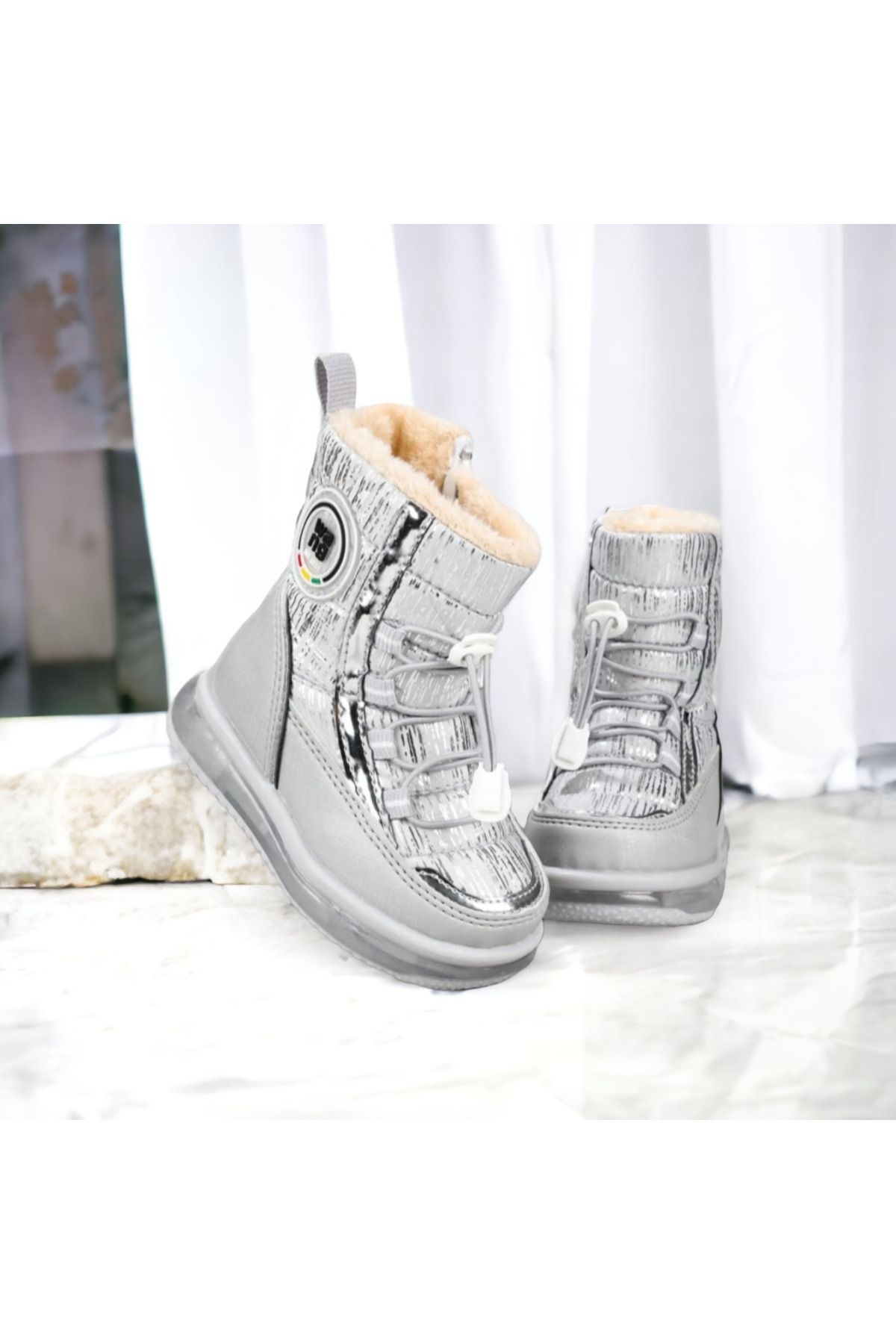 Girls silver snow online boots