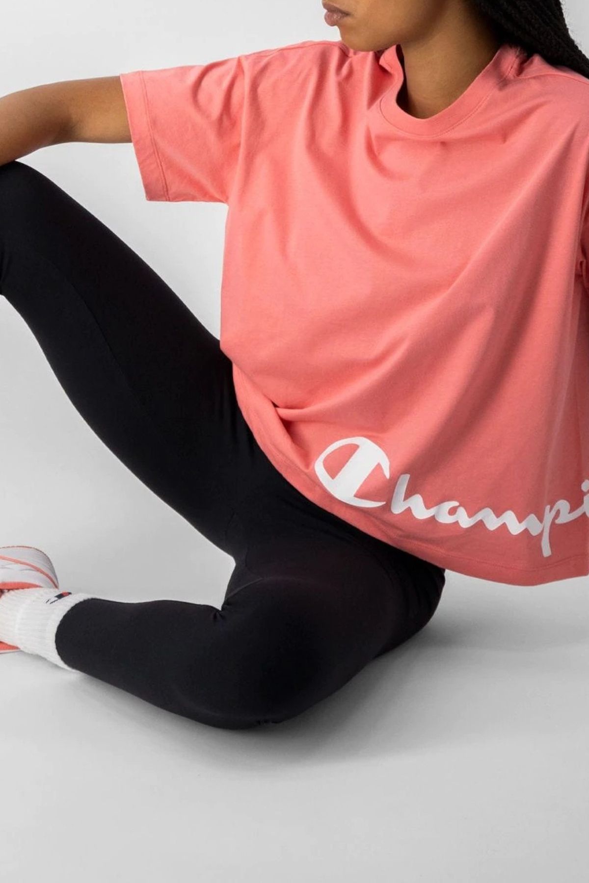 Champion T Shirt Women Girl PINK Trendyol