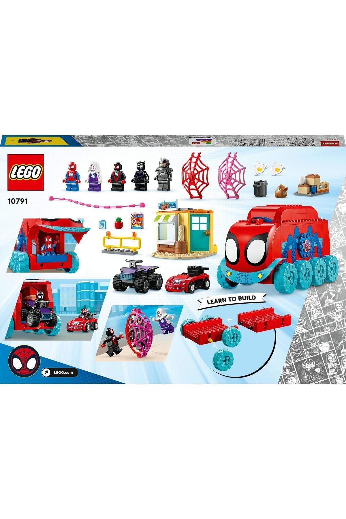 ست ساختنی ® LEGO® Marvel موبایل کارگاه تیم Spidey - اسباب بازی ساختنی برای کودکان 4 سال به بالا (187 قطعه) LEGO