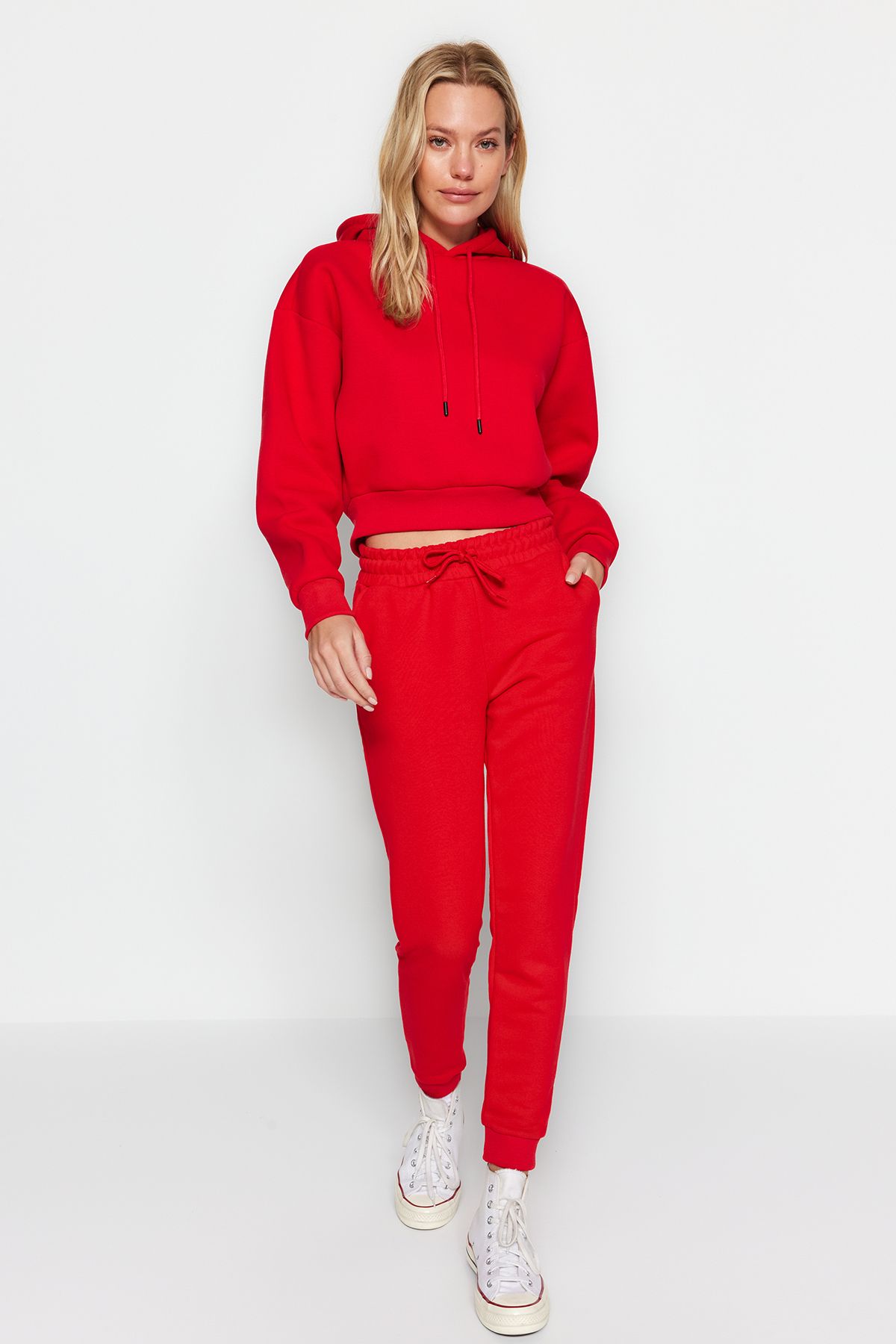 Trendyol Collection Sweatpants Red Basic jogger Trendyol