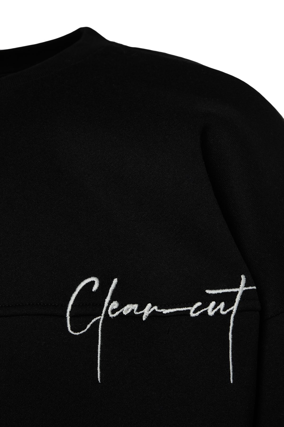 Trendyol Collection-лимитирана серия - черен бродиран суичър от полар TMNAW24SW00134 7