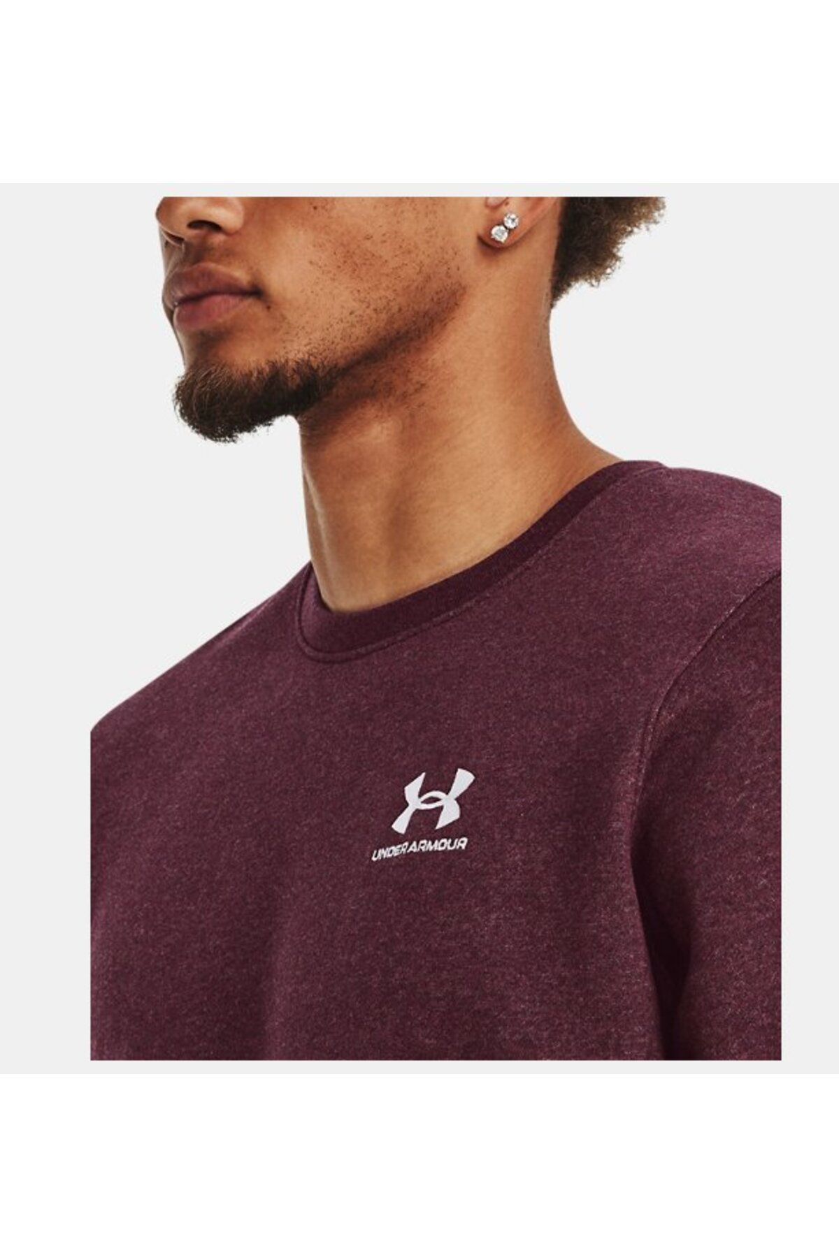 سویشرت ورزشی قرمز مردانه یقه دوچرخه ضروری در UA 1374250 601 Under Armour