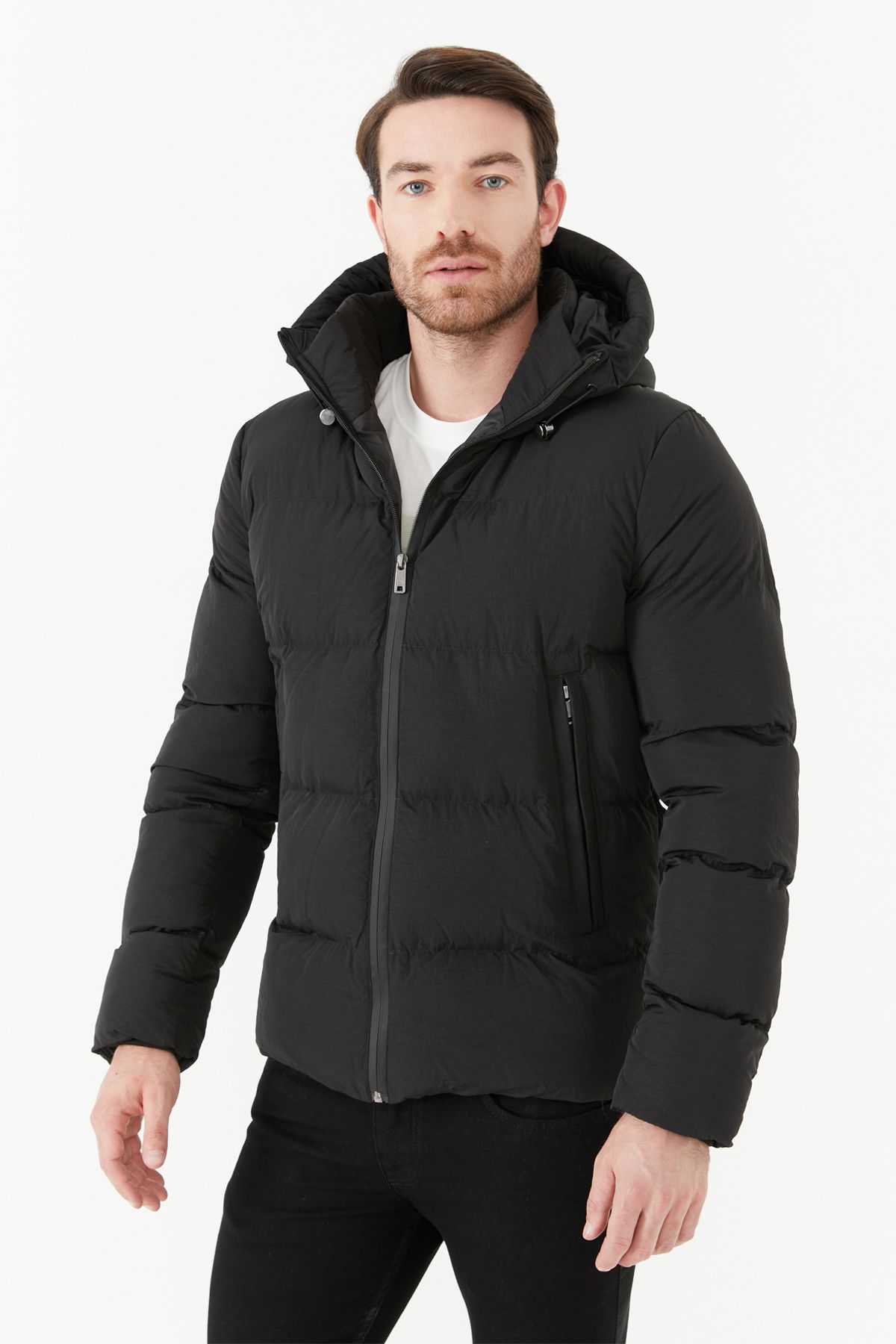 Mens hooded clearance coat