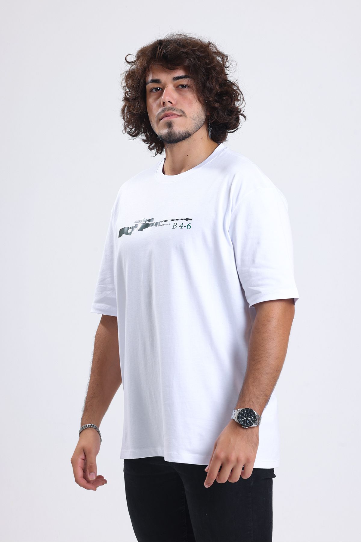 Chic Choice Clothing-Counter-Strike CS 1.6 AWP Printed Men's 100% Combed Cotton White Oversize T-Shirt - Basic T-Shirt 3