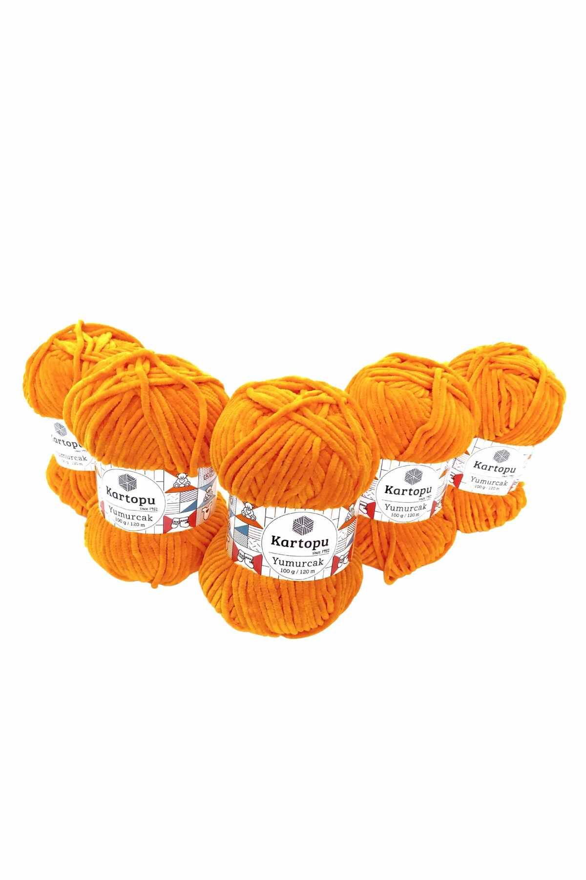 Kartopu-5 Pieces of Yumurcak Velvet Hand Knitting Thread 3