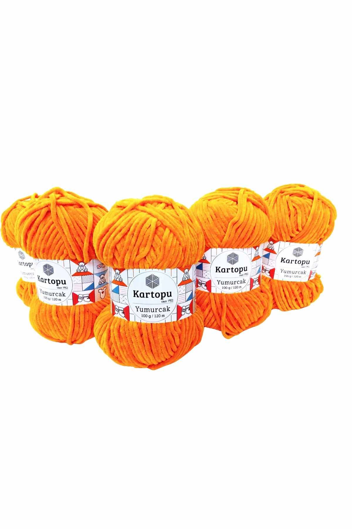 Kartopu-5 Pieces of Yumurcak Velvet Hand Knitting Thread 2