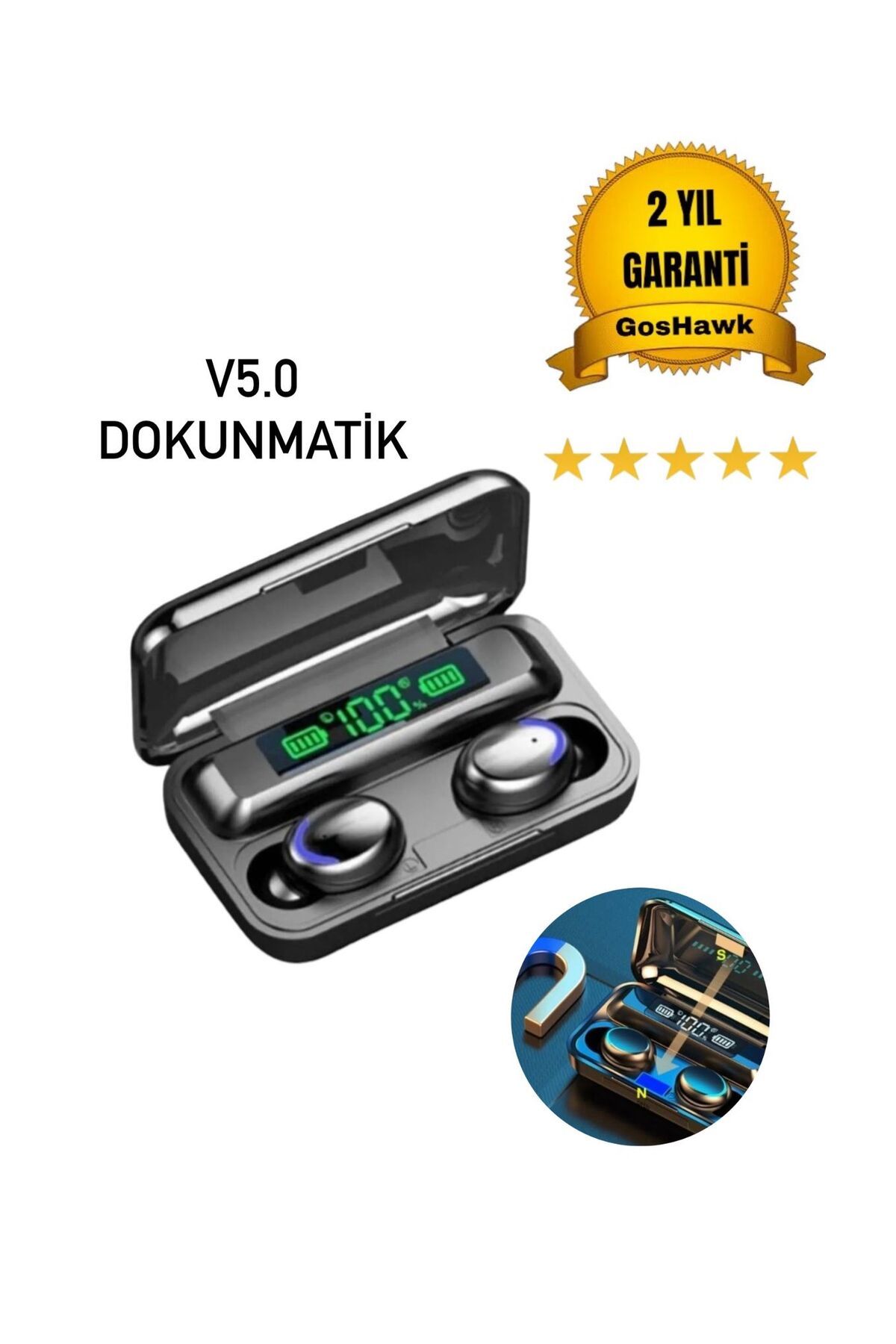 goshawk Bluetooth Kulakl k Kulaki i Powerbankli ift Mikrofonlu