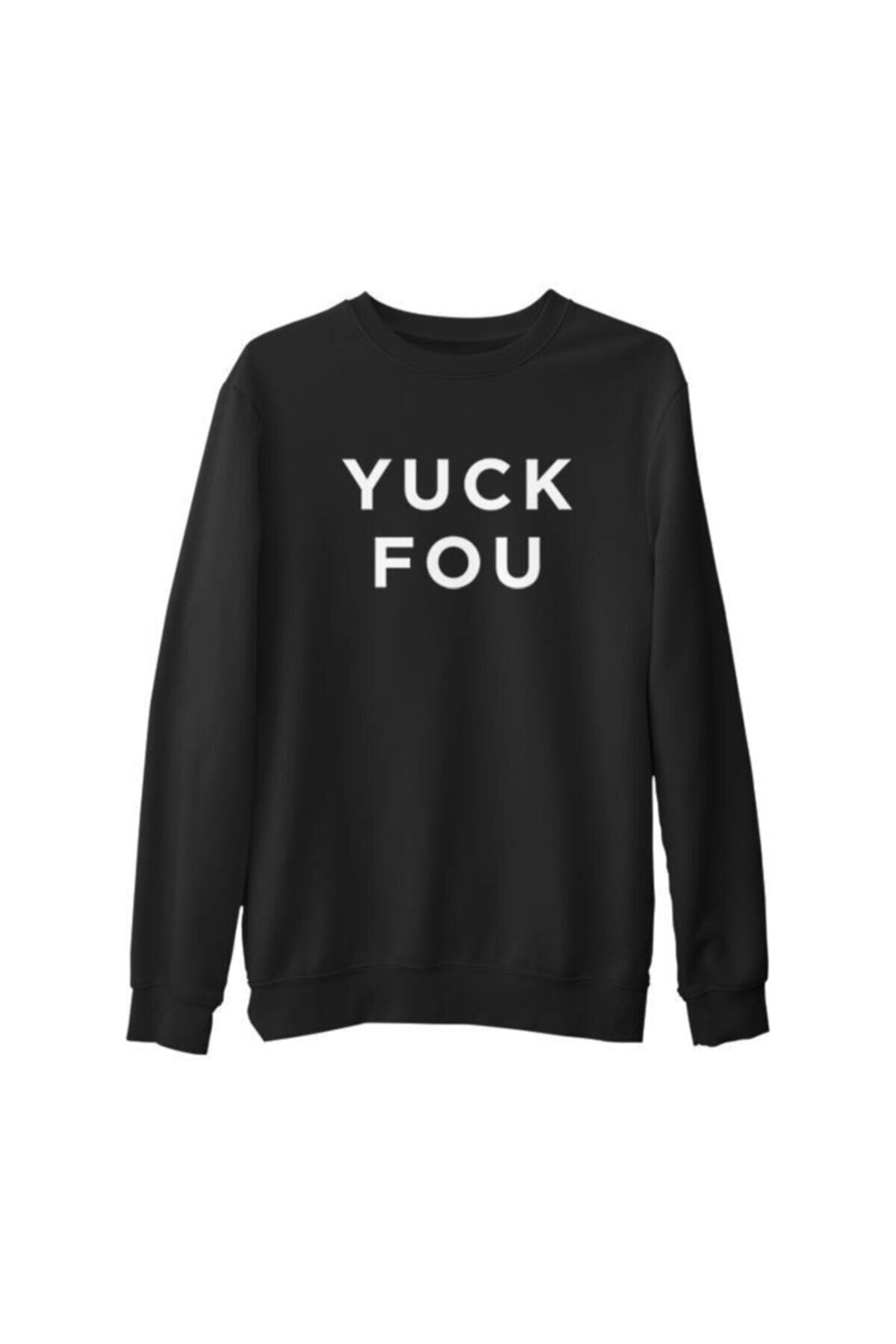 ZOKAWEAR Men s Black Yuck Fou Thick Sweatshirt Trendyol