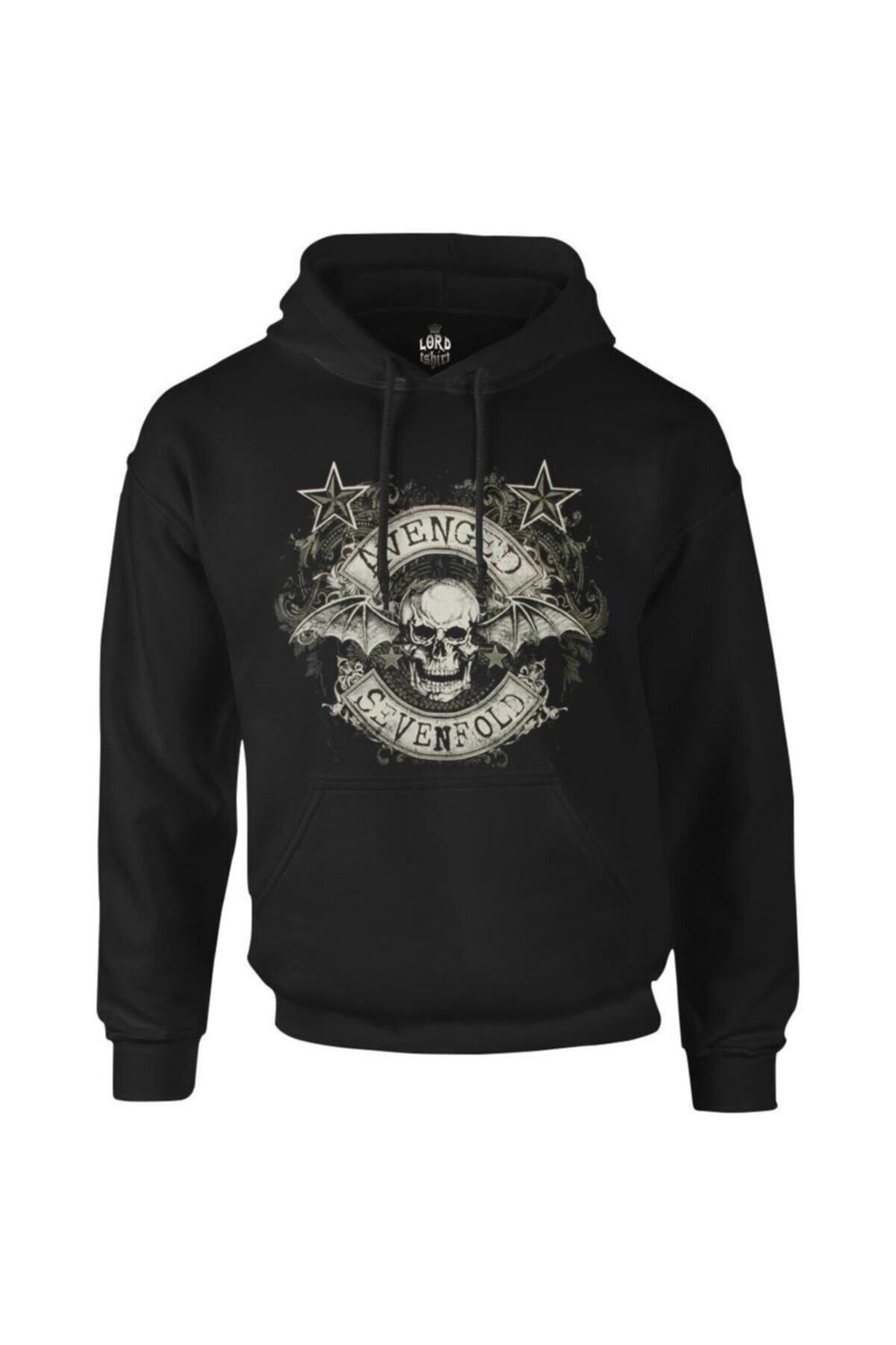 ZOKAWEAR Men s Black Avenged Sevenfold A7x Zipperless Hooded