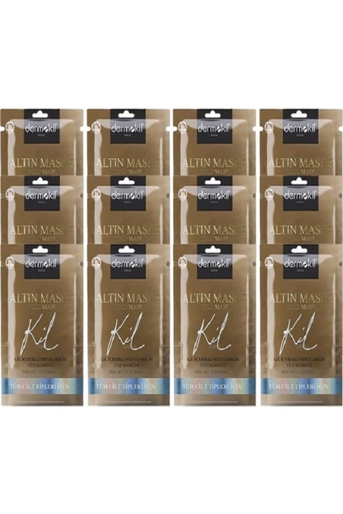 Dermokil-DERMOKİL PEELABLE GLAZED GOLD MASK - 15 ML x 12 pcs 1