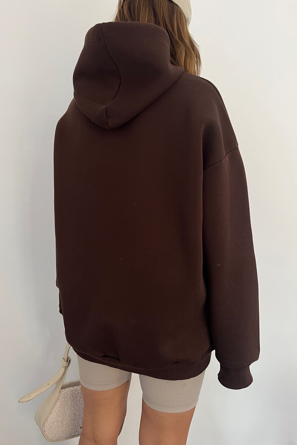 Dark brown online hoodie women's