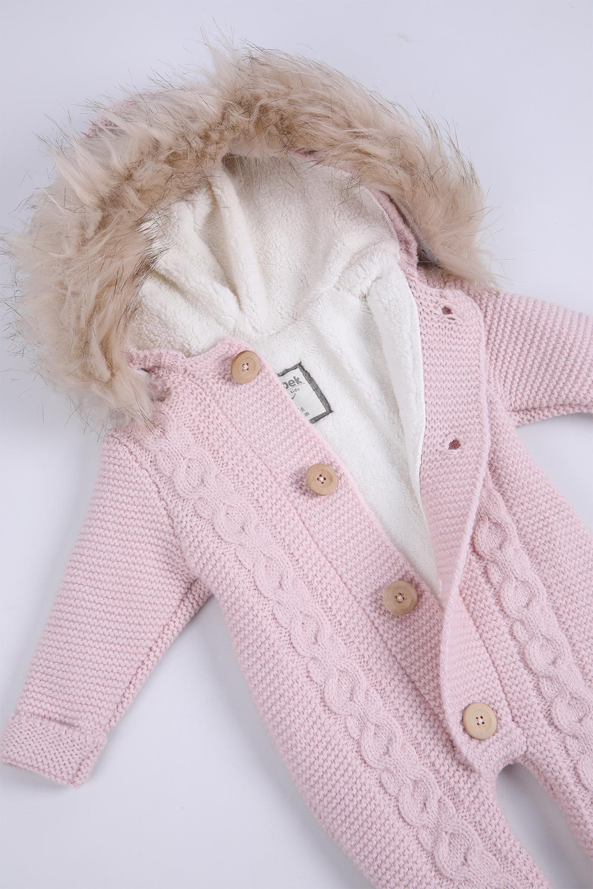 Babyhola %100 Kalın Triko İçi Velsoft Tulum Kız Erkek Bebek Çocuk Kapüşonlu Kışlık Dış Tulum 5713 fotoğrafı 3 (önizleme)