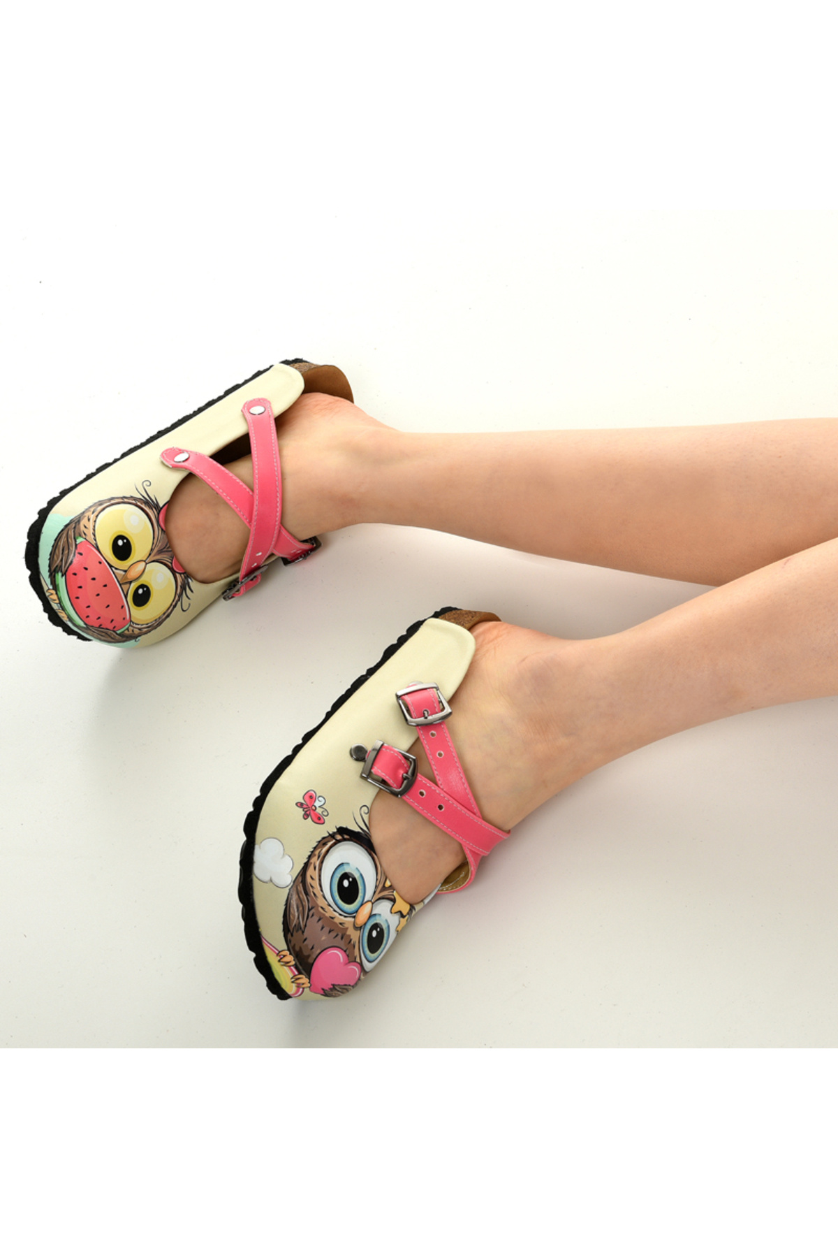 azizsahinshoes 5403 Сови Перехресні тапочки