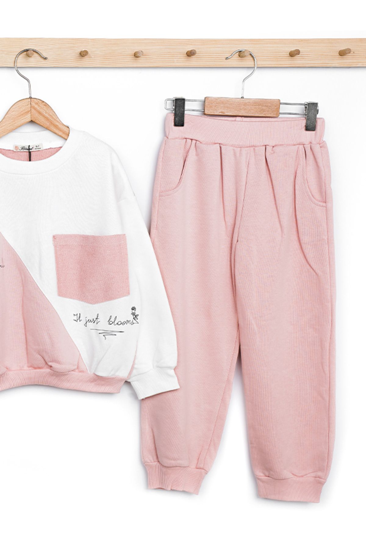 Rise Raba Girl s Cotton Knitted Fabric Long Sleeve Tracksuit Set