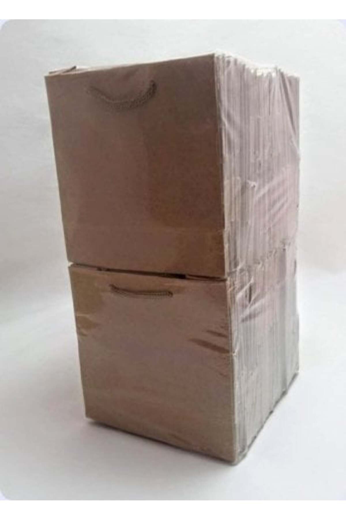eğlencemarketi 11x11 Cm Ipli Karton Çanta 10 Adet Kraft