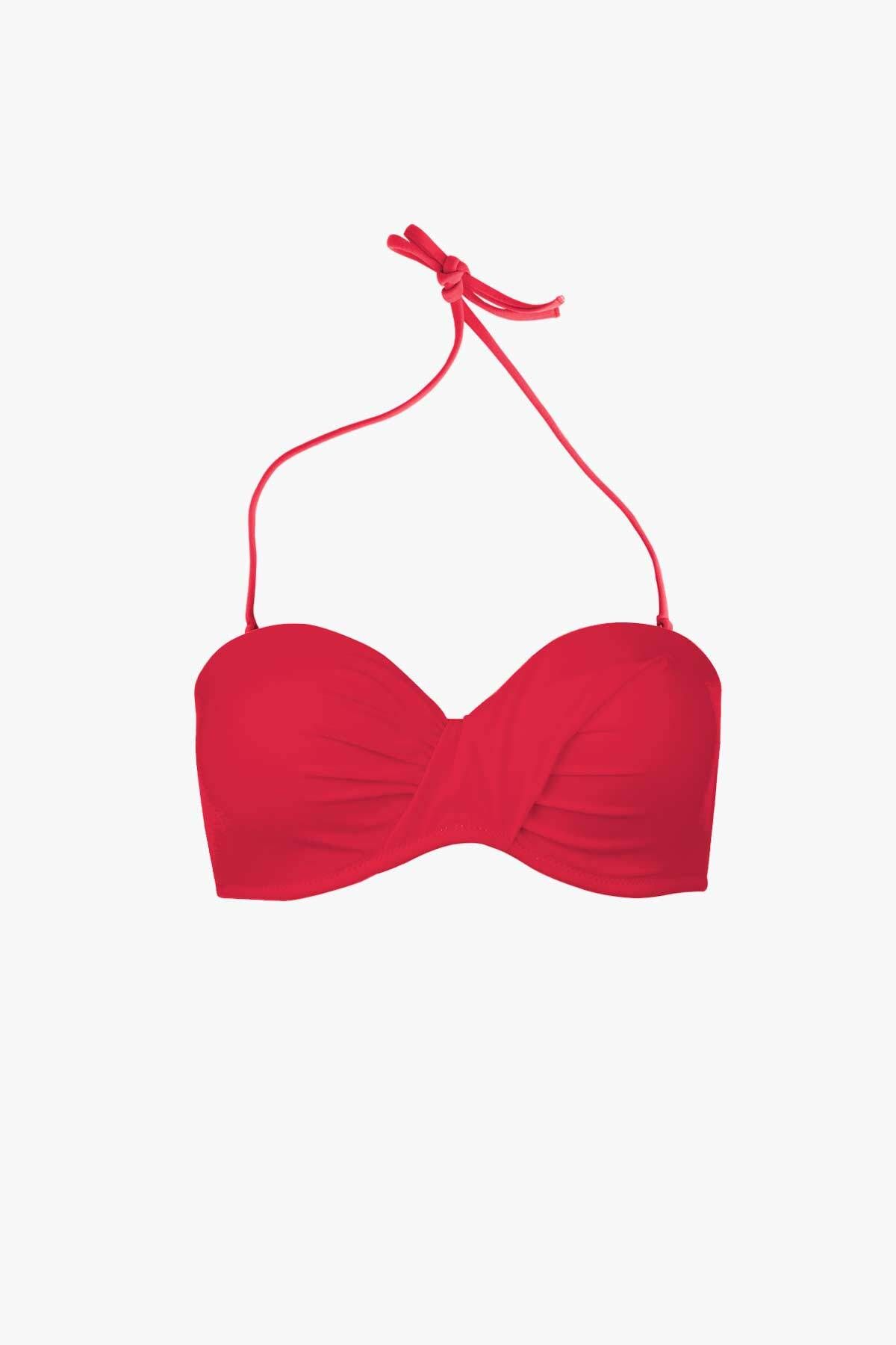 AYYILDIZ-63549 Top de bikini rosu fara bretele 3