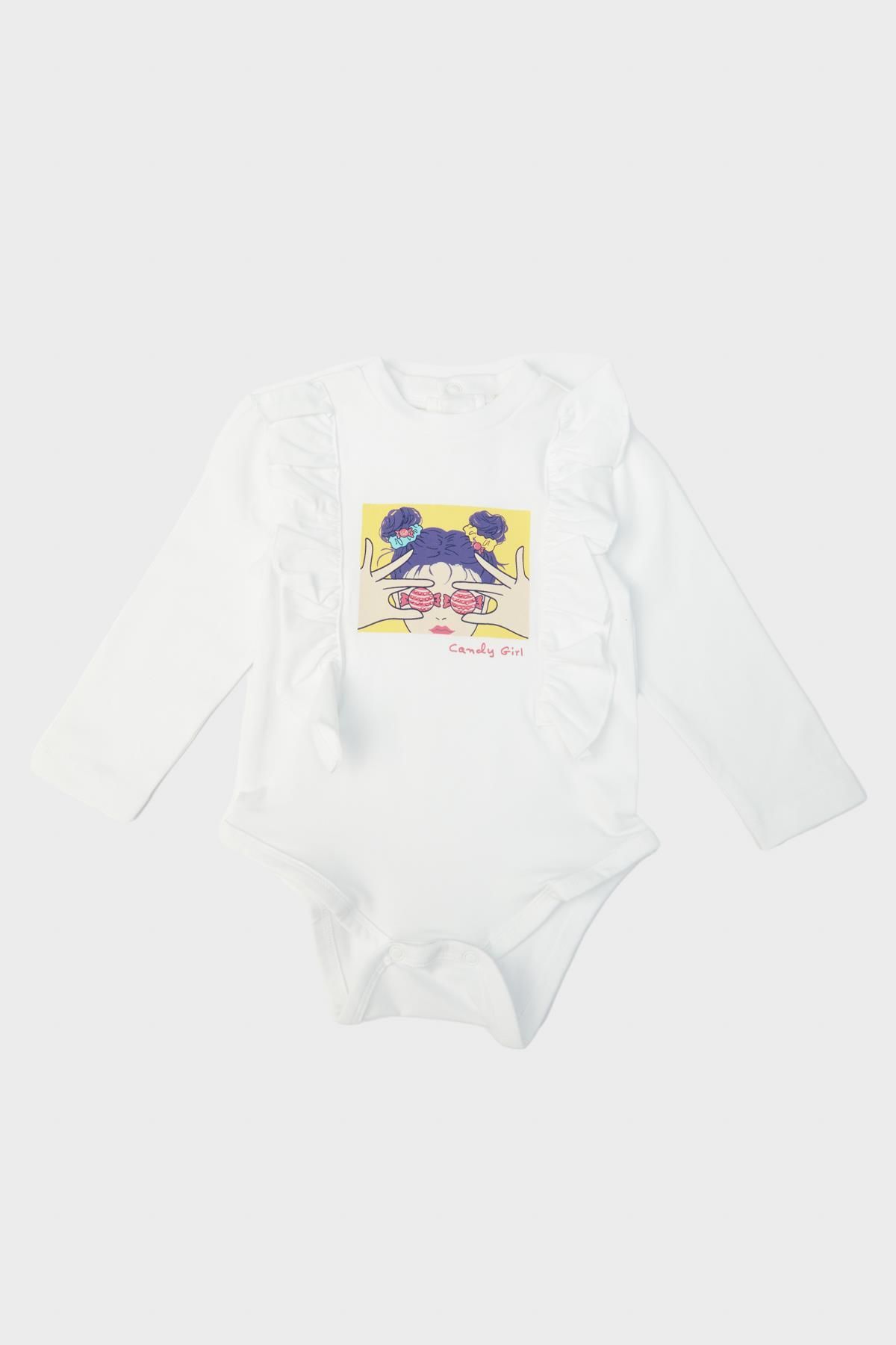 Kız Bebek Beyaz Body 23FW0BG2511
