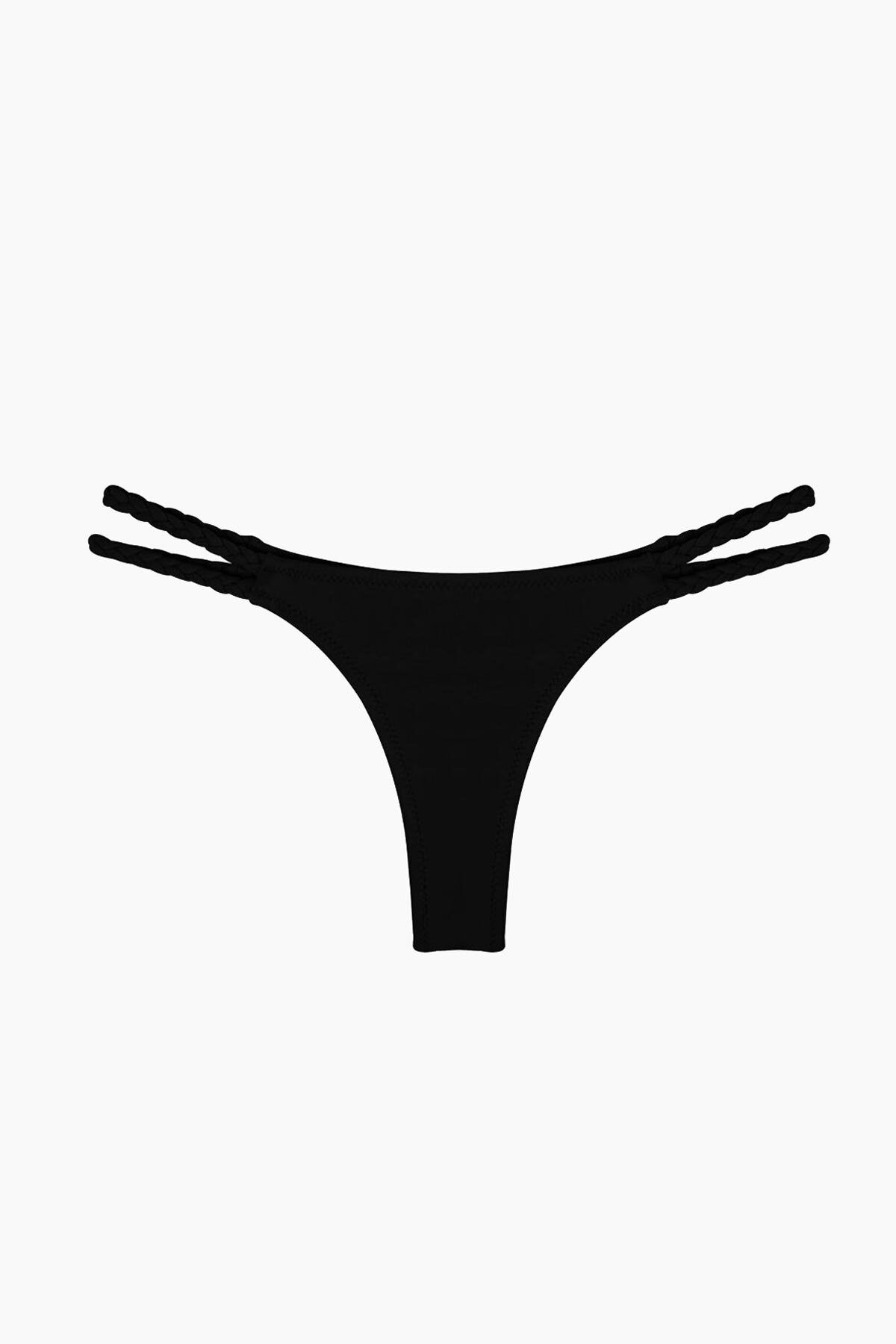 AYYILDIZ-63050 Schwarze String-Bikinihose 3