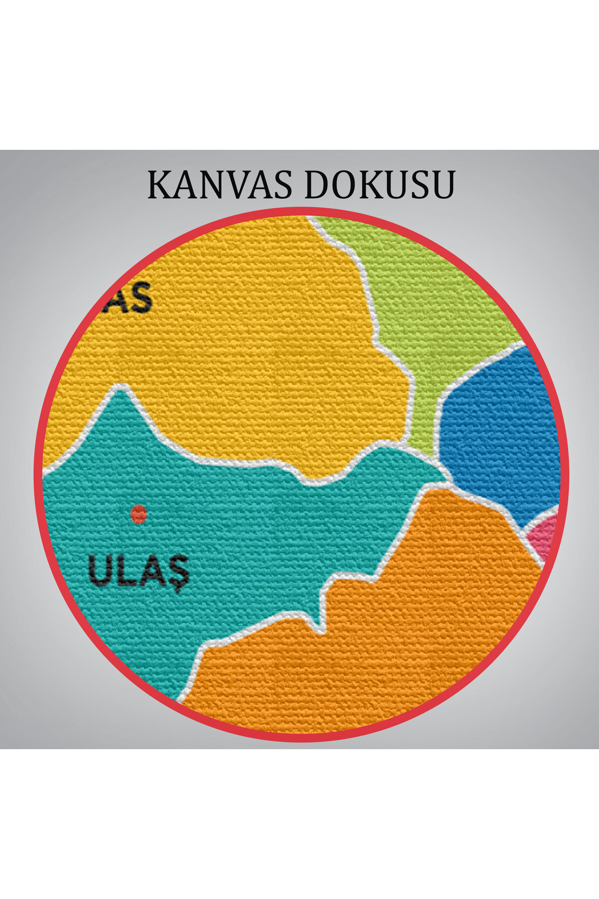 Sivas İli ve İlçeler Haritası Dekoratif Kanvas Tablo 1454 görsel 6