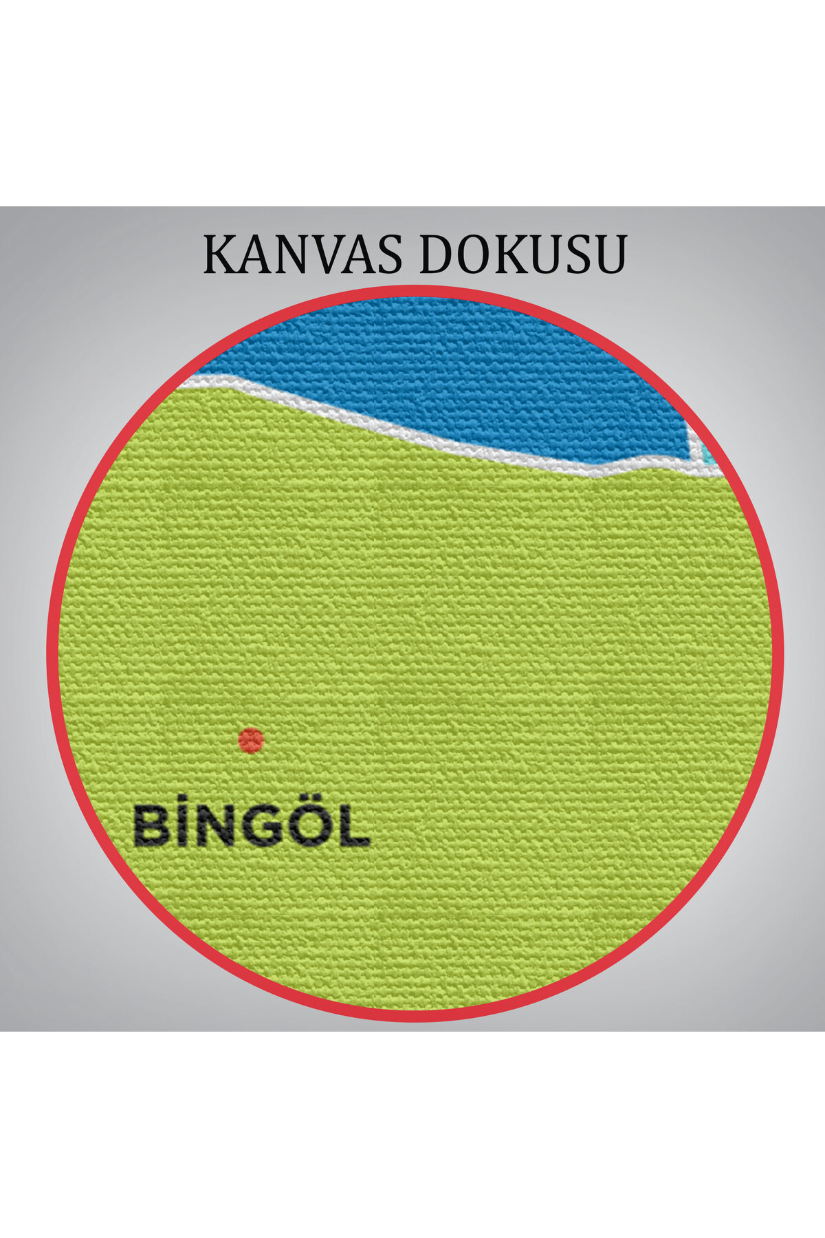 Bingöl İli ve İlçeler Haritası Dekoratif Kanvas Tablo 1294 görsel 6