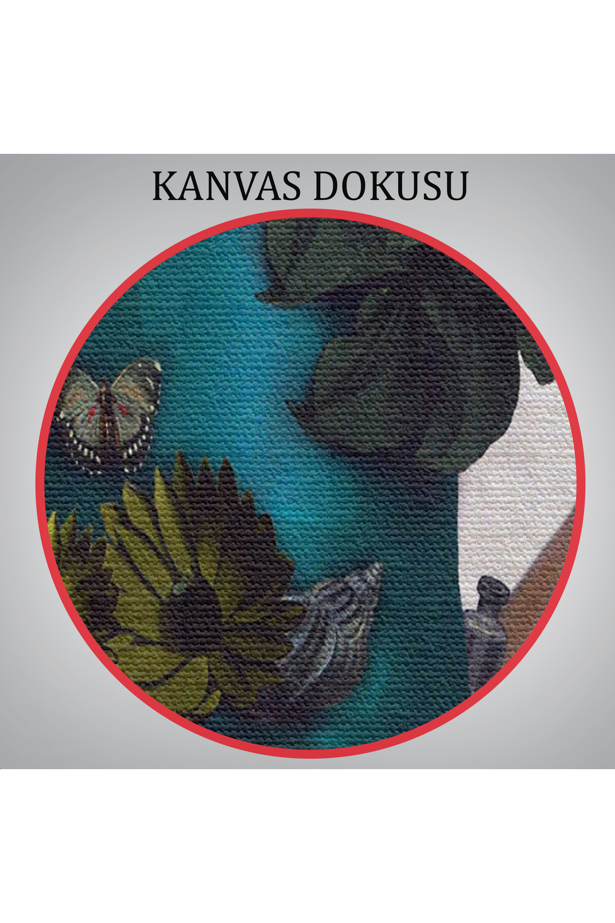 Sürreal Şapkalı Geyik Dekoratif Duvar Tablosu-6468 görsel 6
