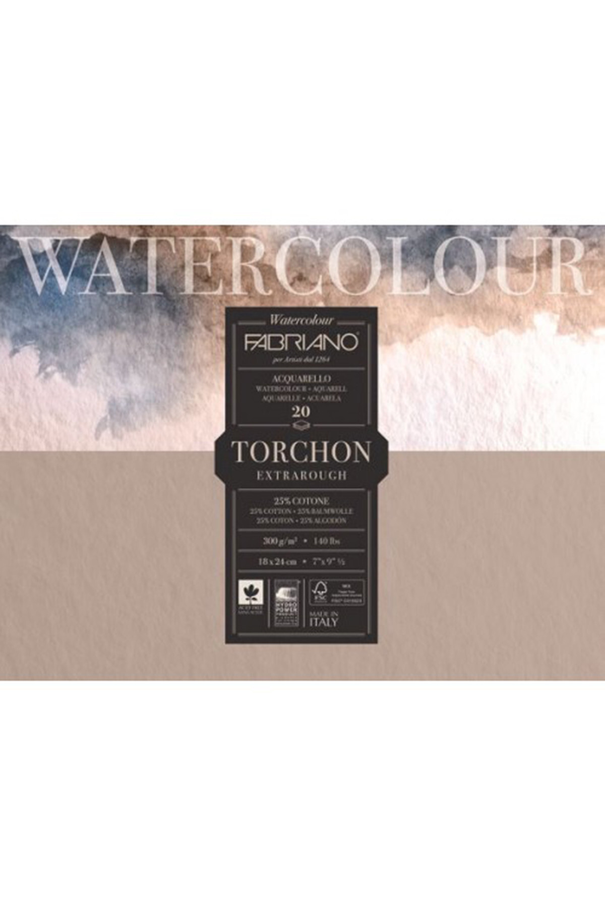 Fabriano Torchon Extra Rough 23x30,5cm - 300 Gr. - 20 Yaprak