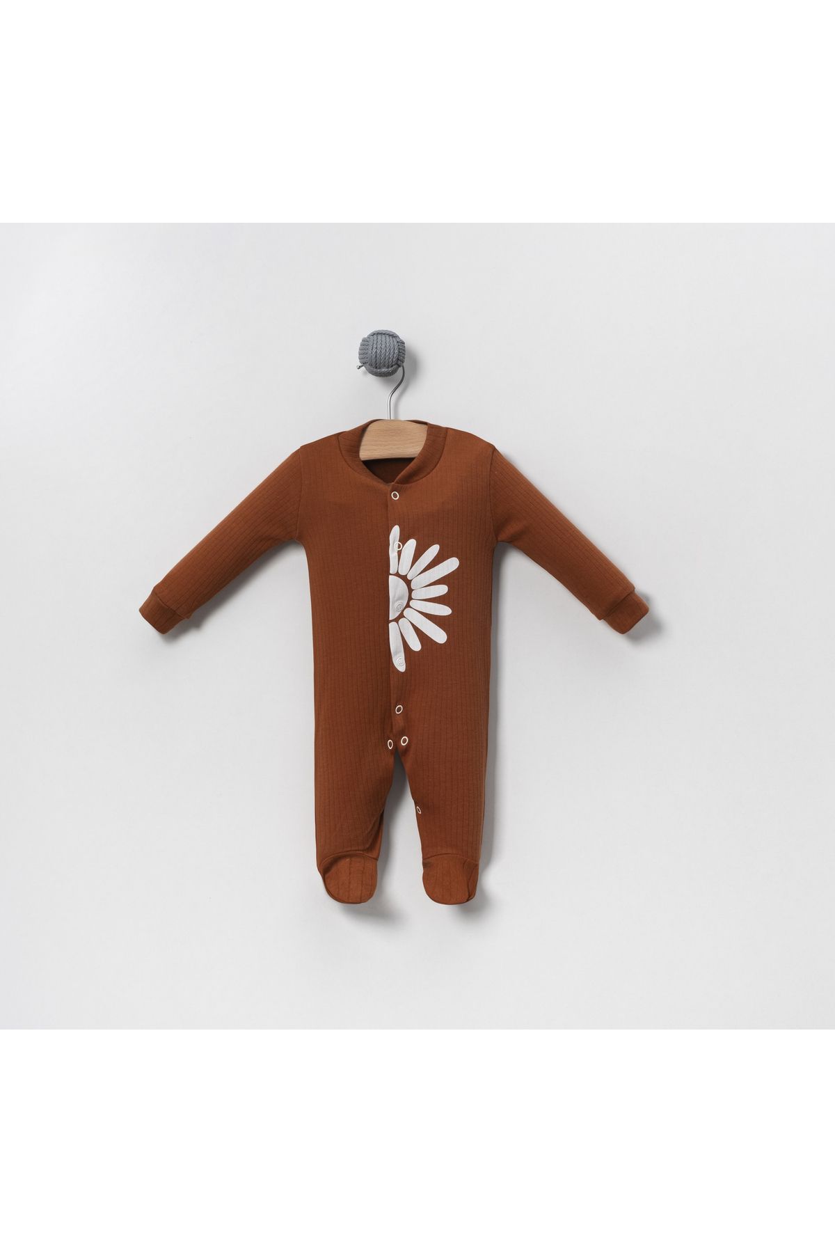 Bubito ست سرهمی بچه گانه نخی شانه دار طرح خورشید 3 رنگ
