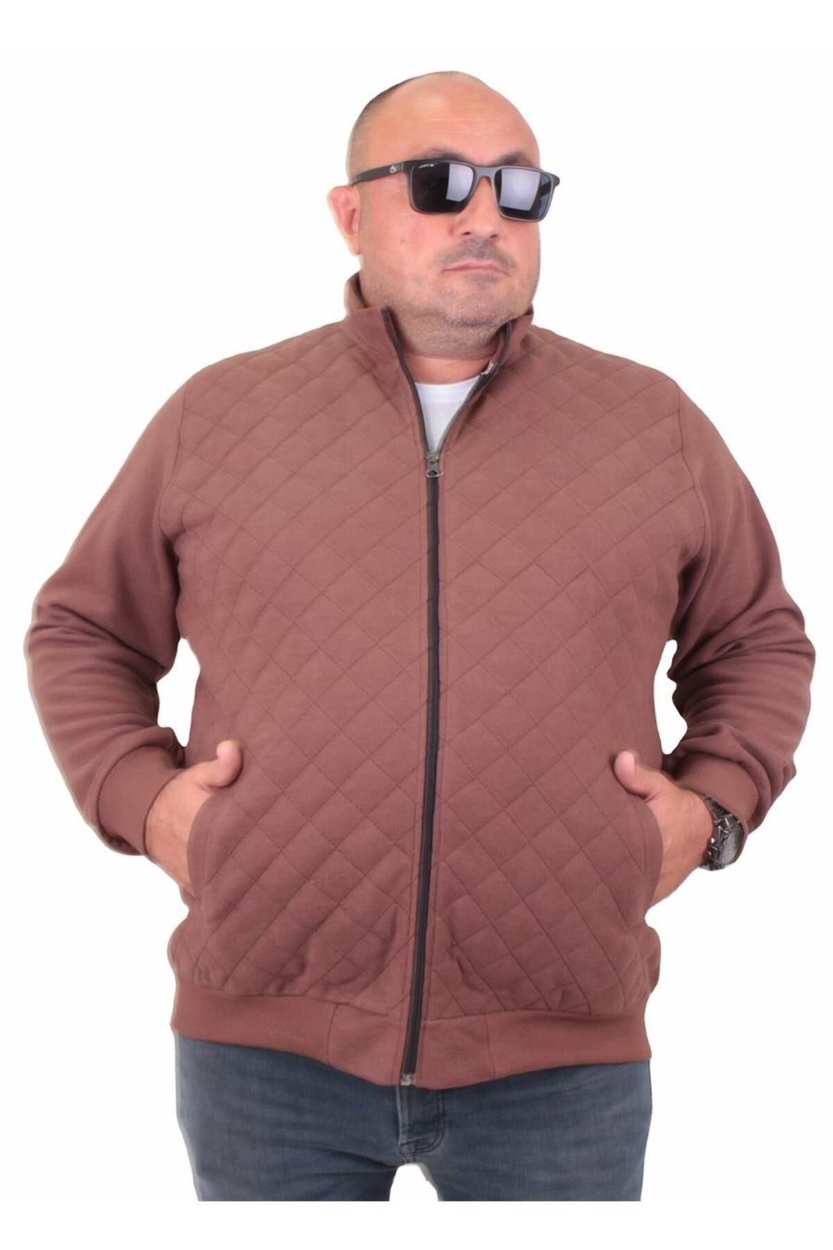MocGrande-Large Size Zippered Cardigan Diamond 23281 TABA 5