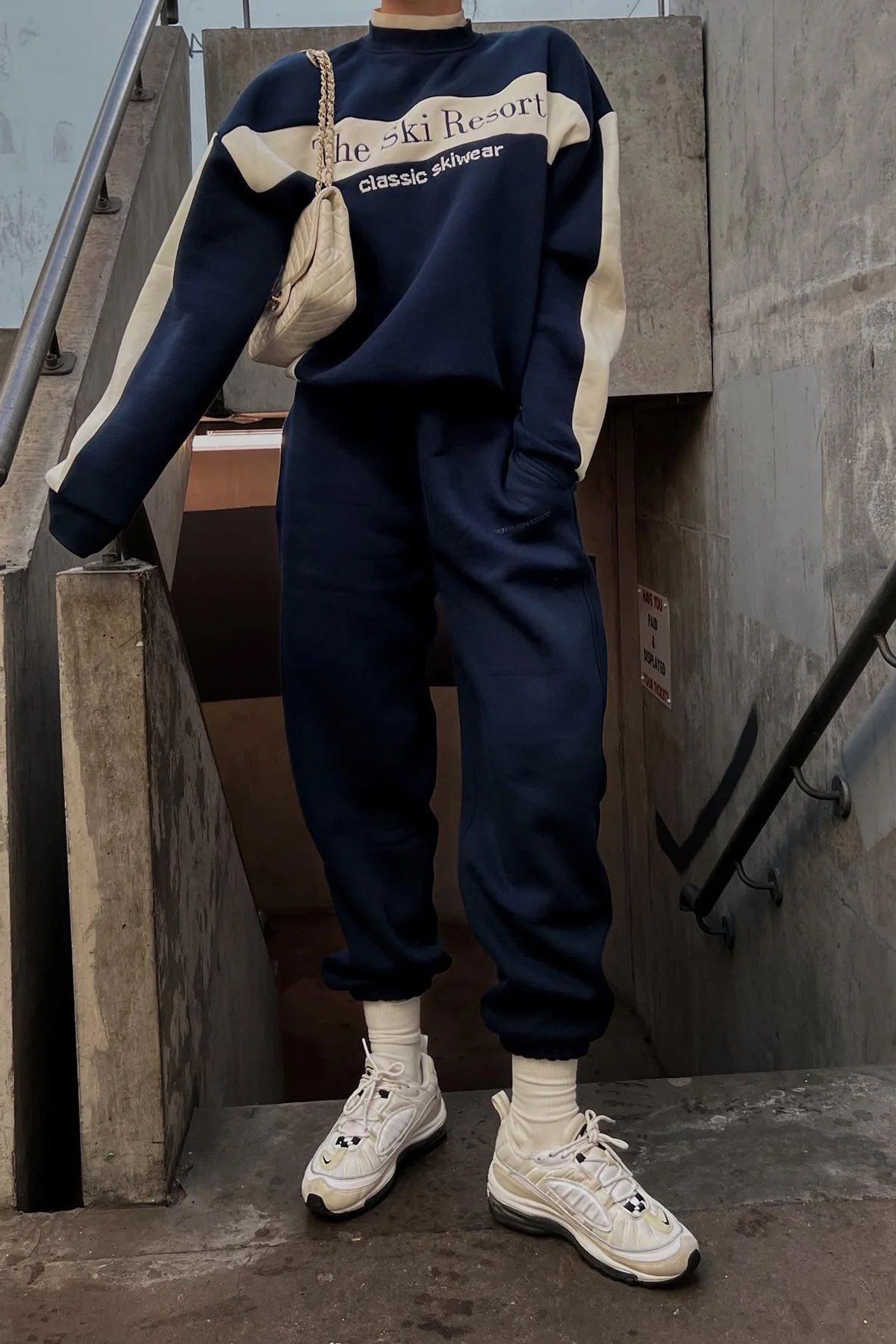 urban royce Sweatsuit set Dark blue Oversize Trendyol