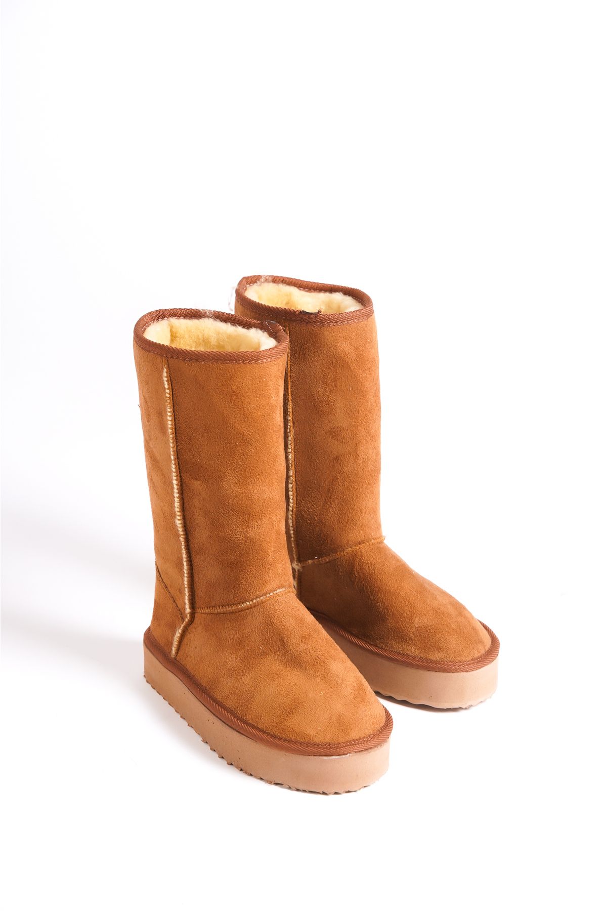 Moda De irmeni Tan Suede Women s Wendy Fur Lined Boots BG1179 116