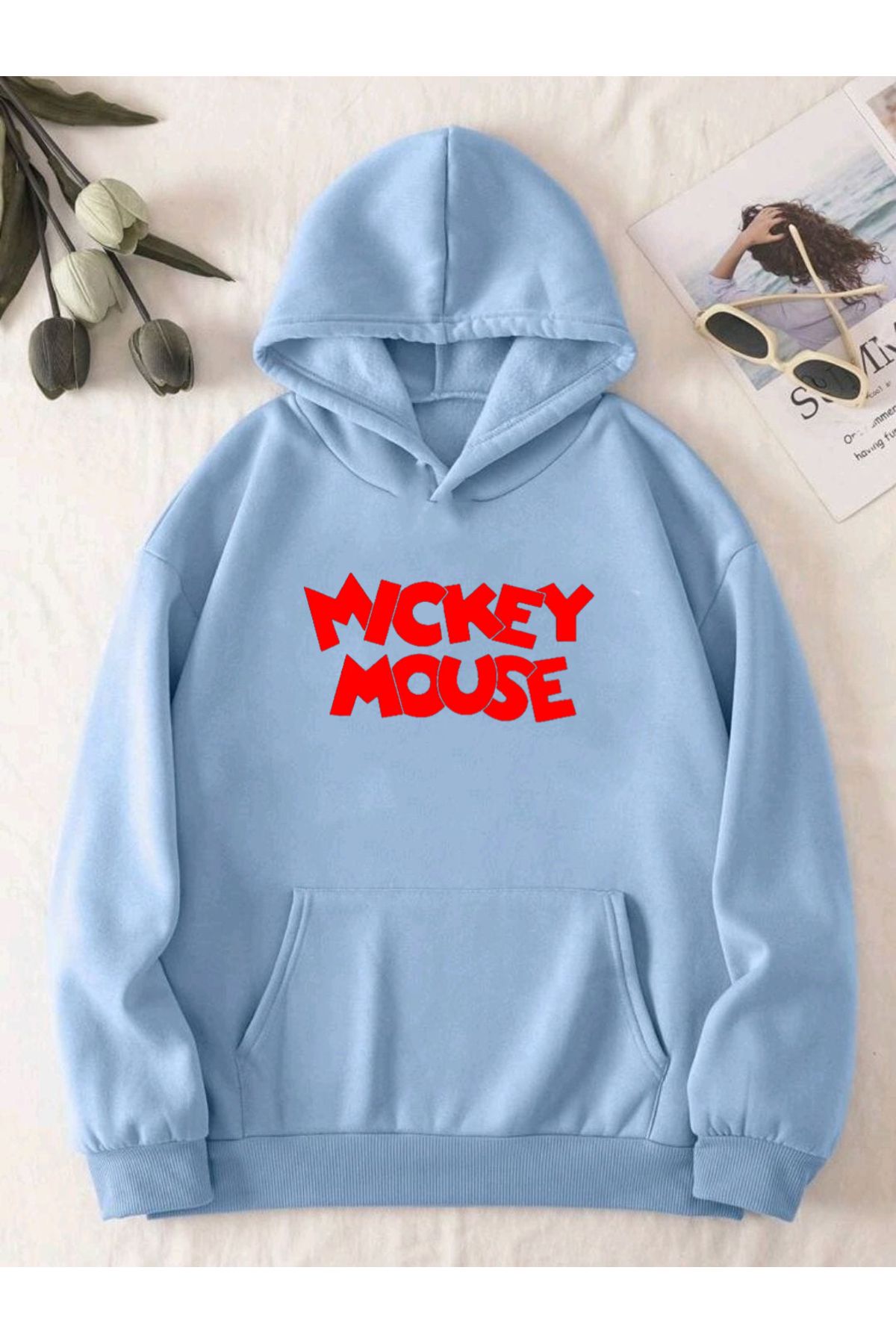 Blue mickey mouse hoodie sales